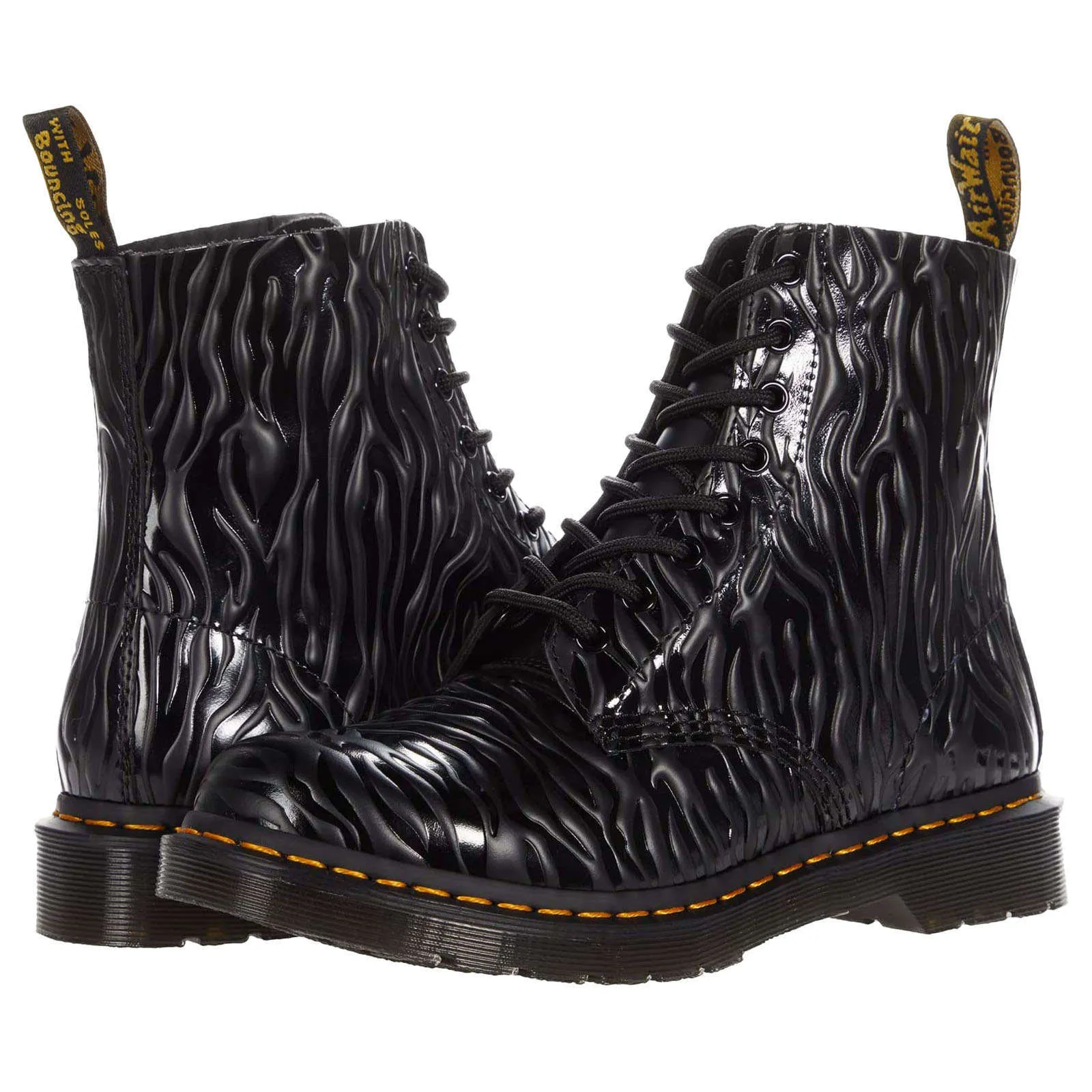 1460 Pascal Zebra Pattern Glossy Leather Women's Ankle Boots