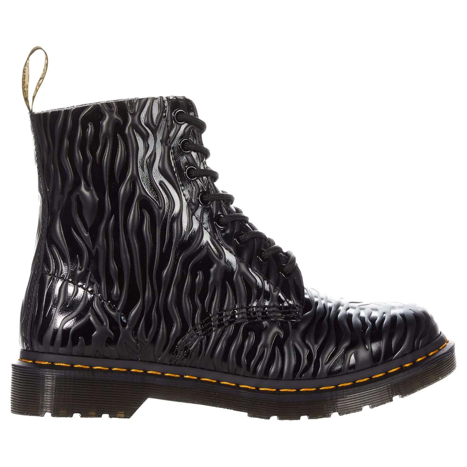 1460 Pascal Zebra Pattern Glossy Leather Women's Ankle Boots