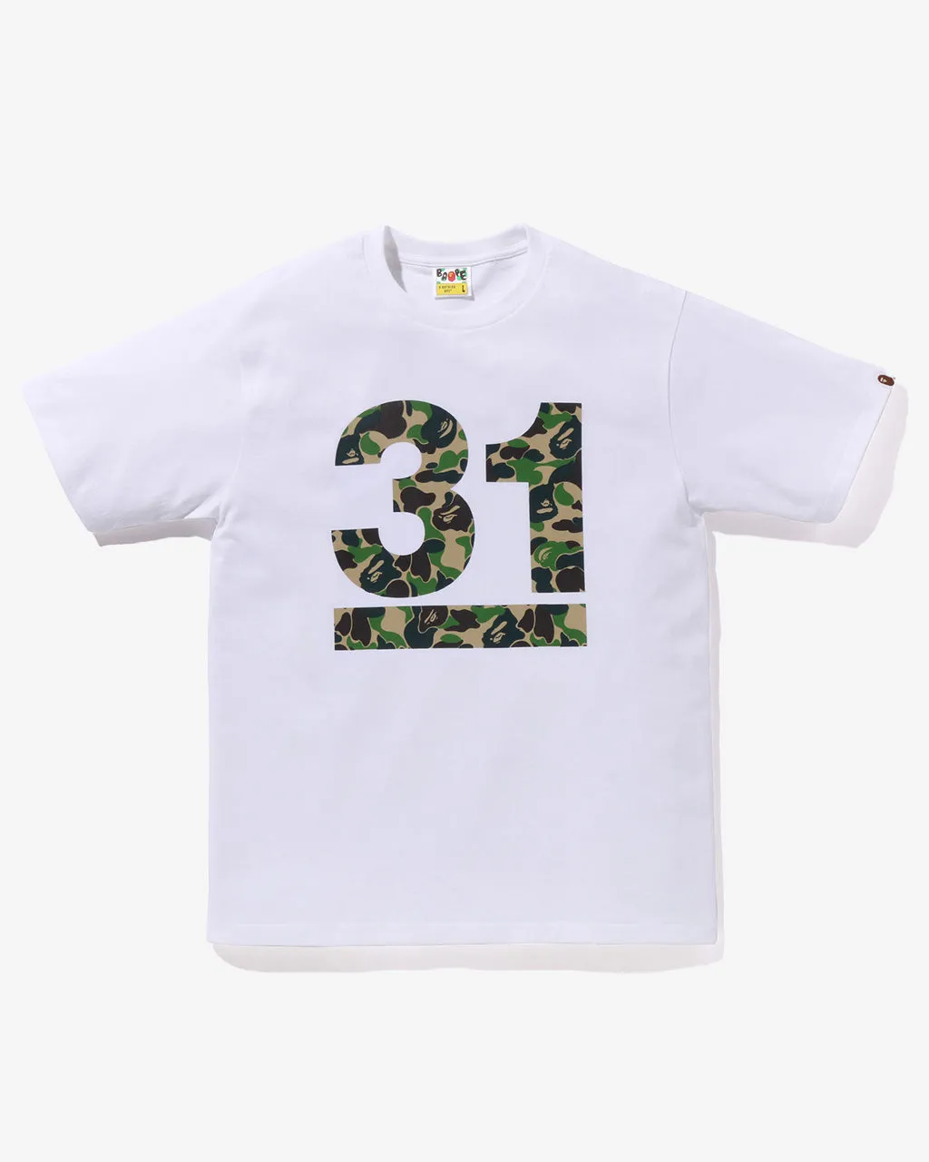 A Bathing Ape 31st Anniversary Ape Head Tee White x Green