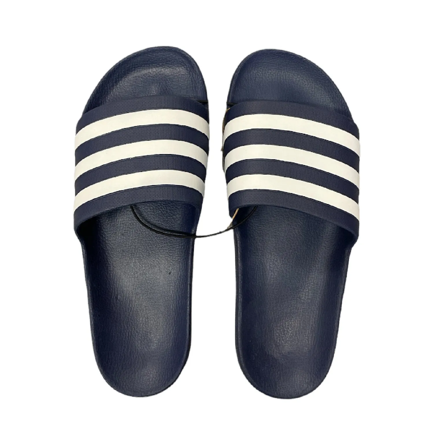 Adidas Unisex Adilette Aqua Slide Sandals w/ Cloudfoam (Navy, Men 10, Women 11)