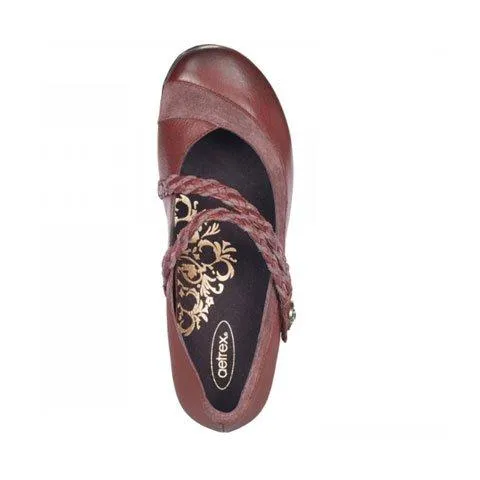 Aetrex Ada Braided Mary Jane (Women) - Burgundy