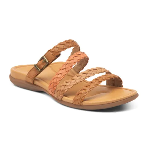 Aetrex Brielle Slide Sandal (Women) - Brown