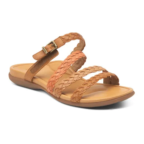 Aetrex Brielle Slide Sandal (Women) - Brown