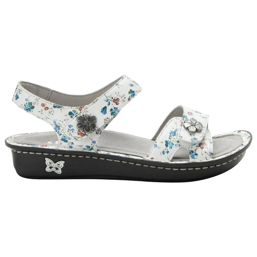 Alegria Vienna White Multi Flower Sandal (Women's)