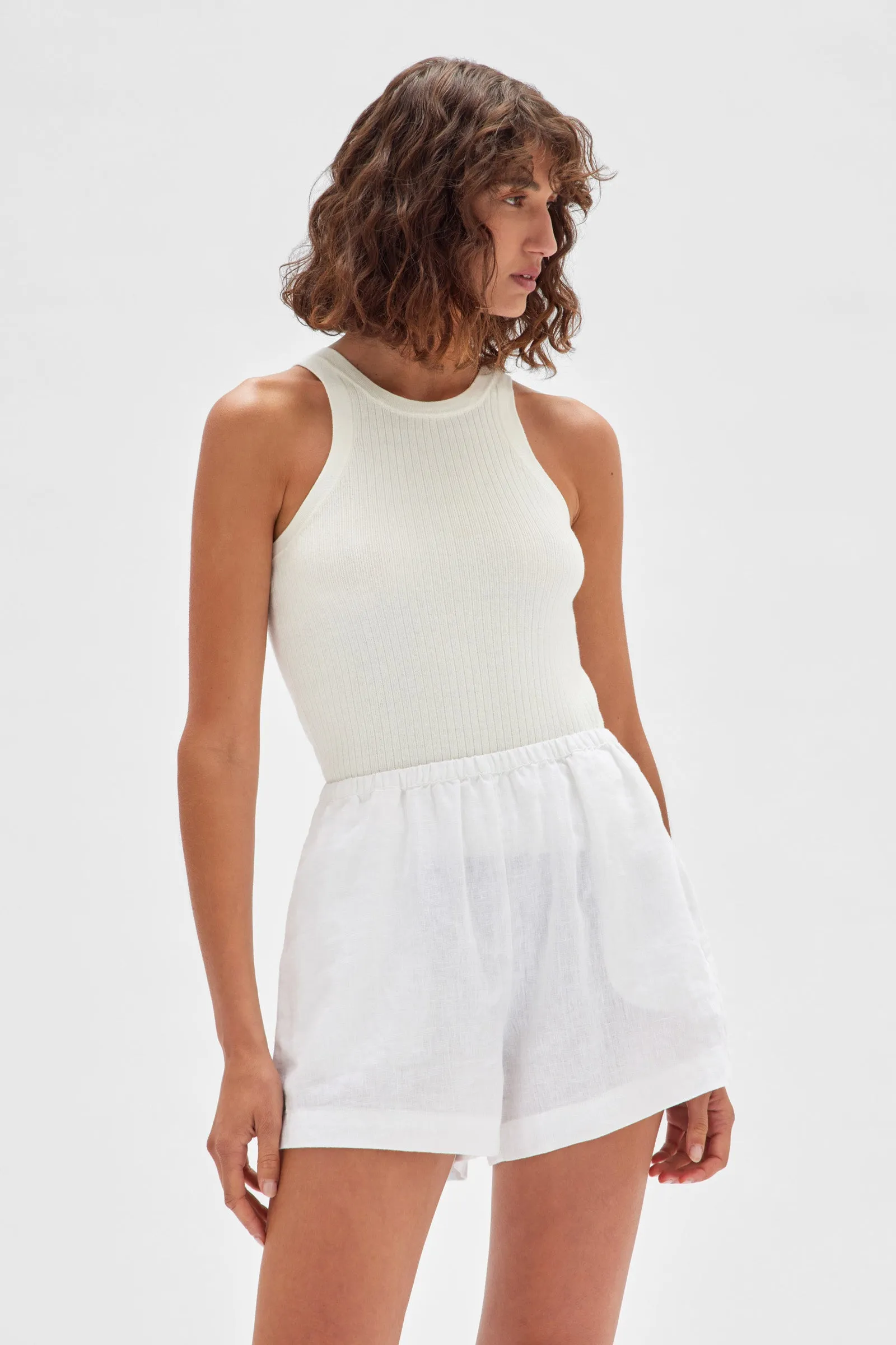 Alma Knit Tank Antique White