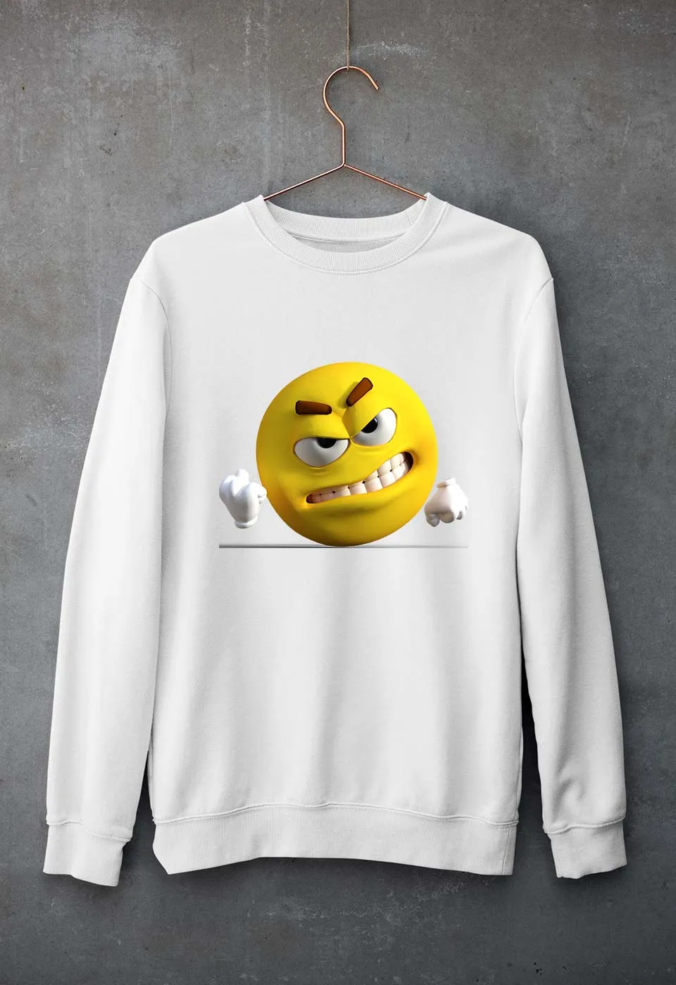 Angry Emoji Unisex Sweatshirt for Men/Women