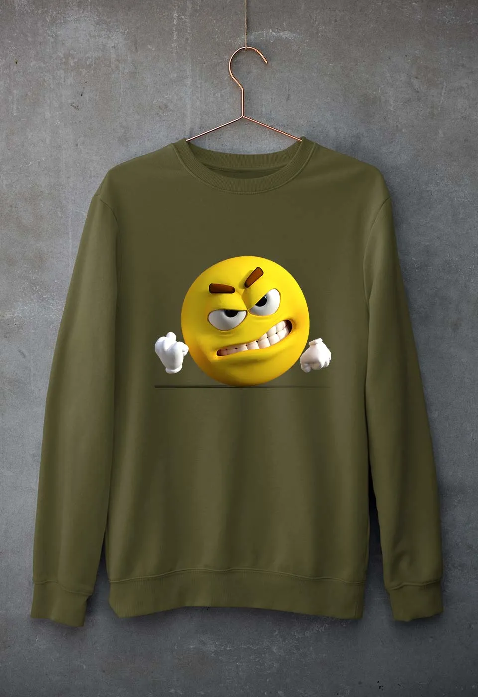 Angry Emoji Unisex Sweatshirt for Men/Women