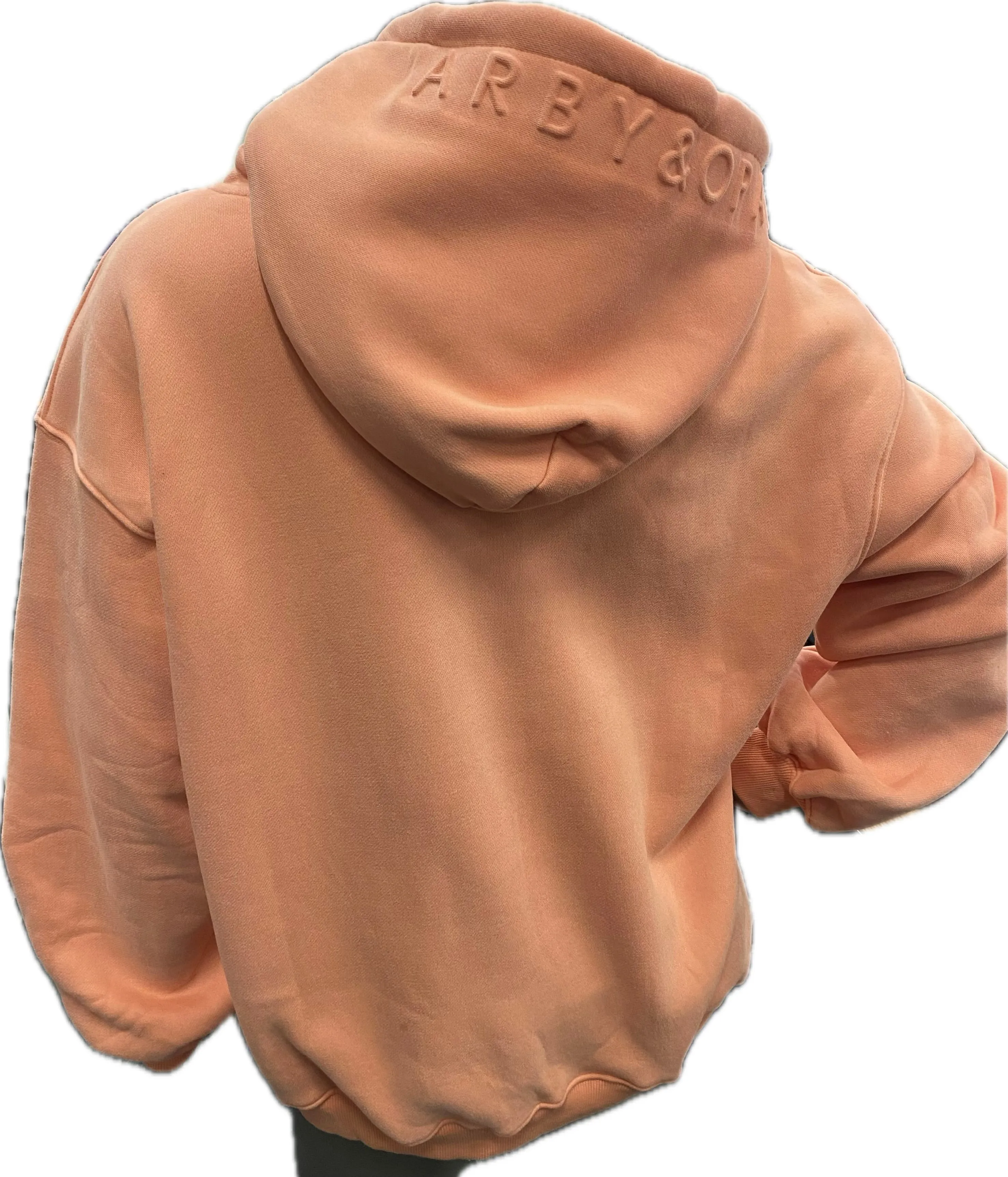 Arby & Opal Unisex Full Length Embossed Hoodie - Sherbet