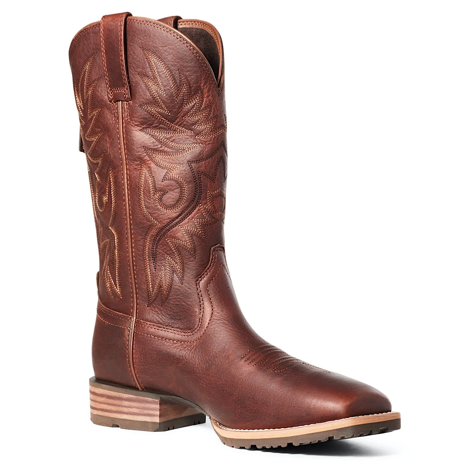 Ariat Mens Hybrid Big Boy Back Zip Western Boot Peanut