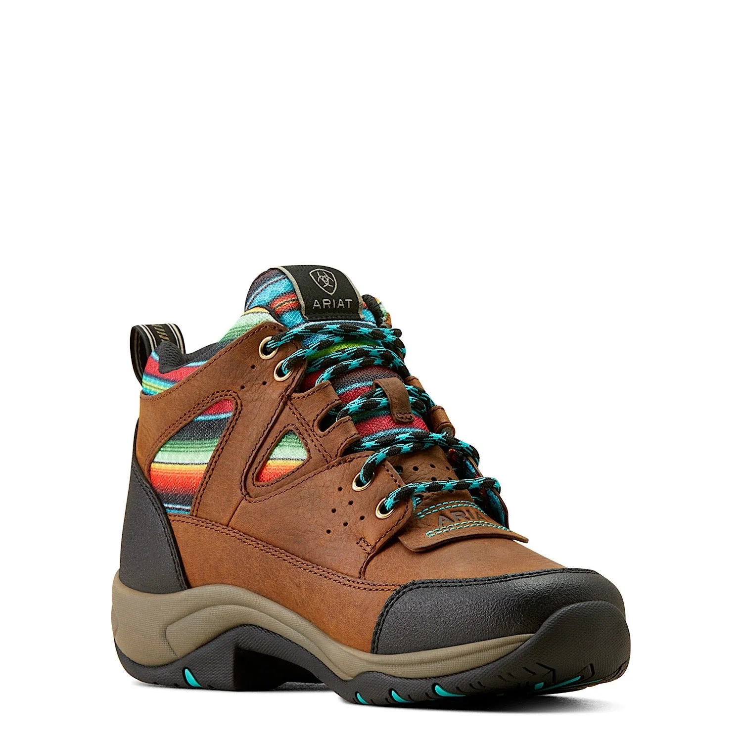 Ariat Womens Terrain VentTEK 360 Boot Arizona Brown/Turquoise Serape