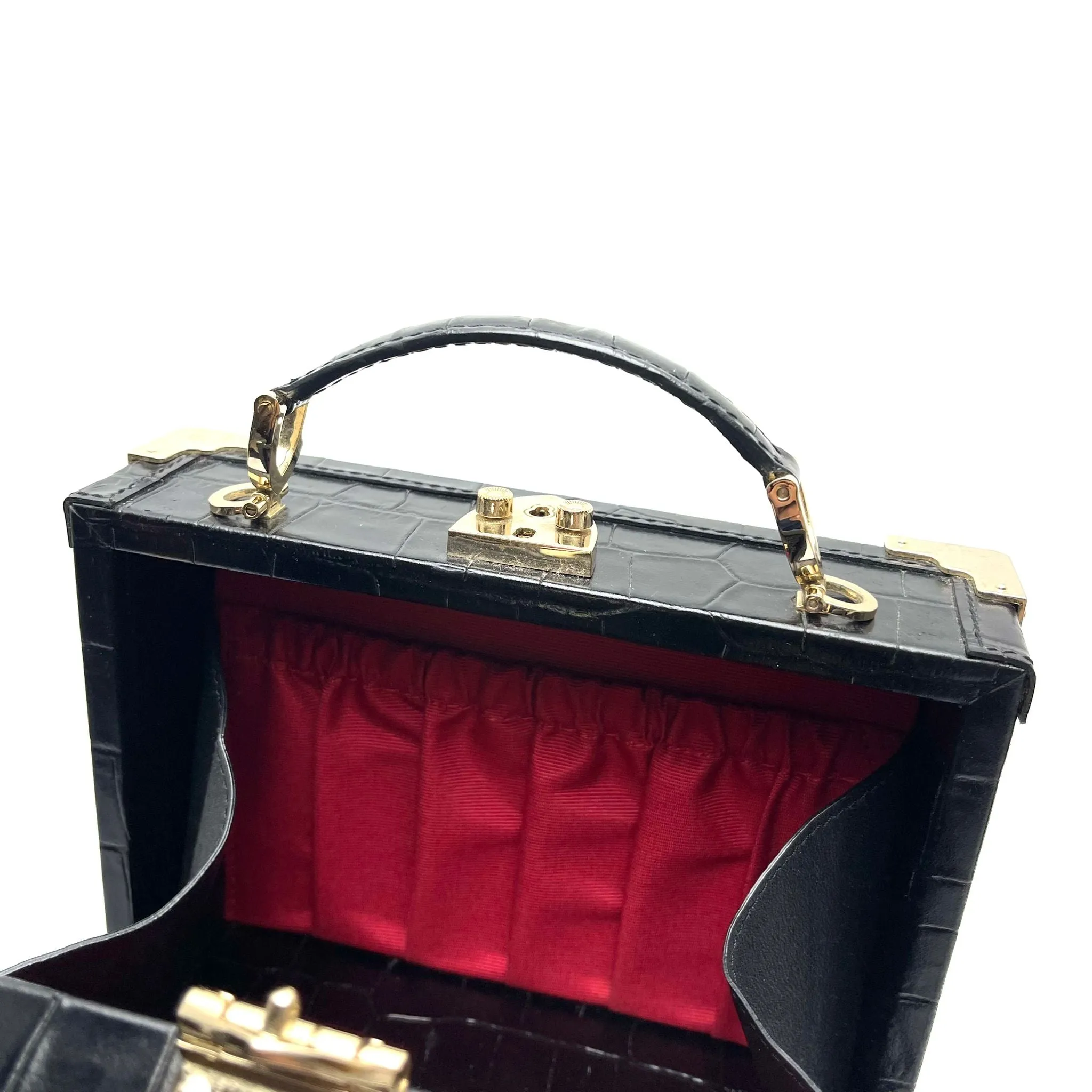 ASPINAL OF LONDON The Trunk Signature Lion's Head & Black Velvet with Studs (No Strap)