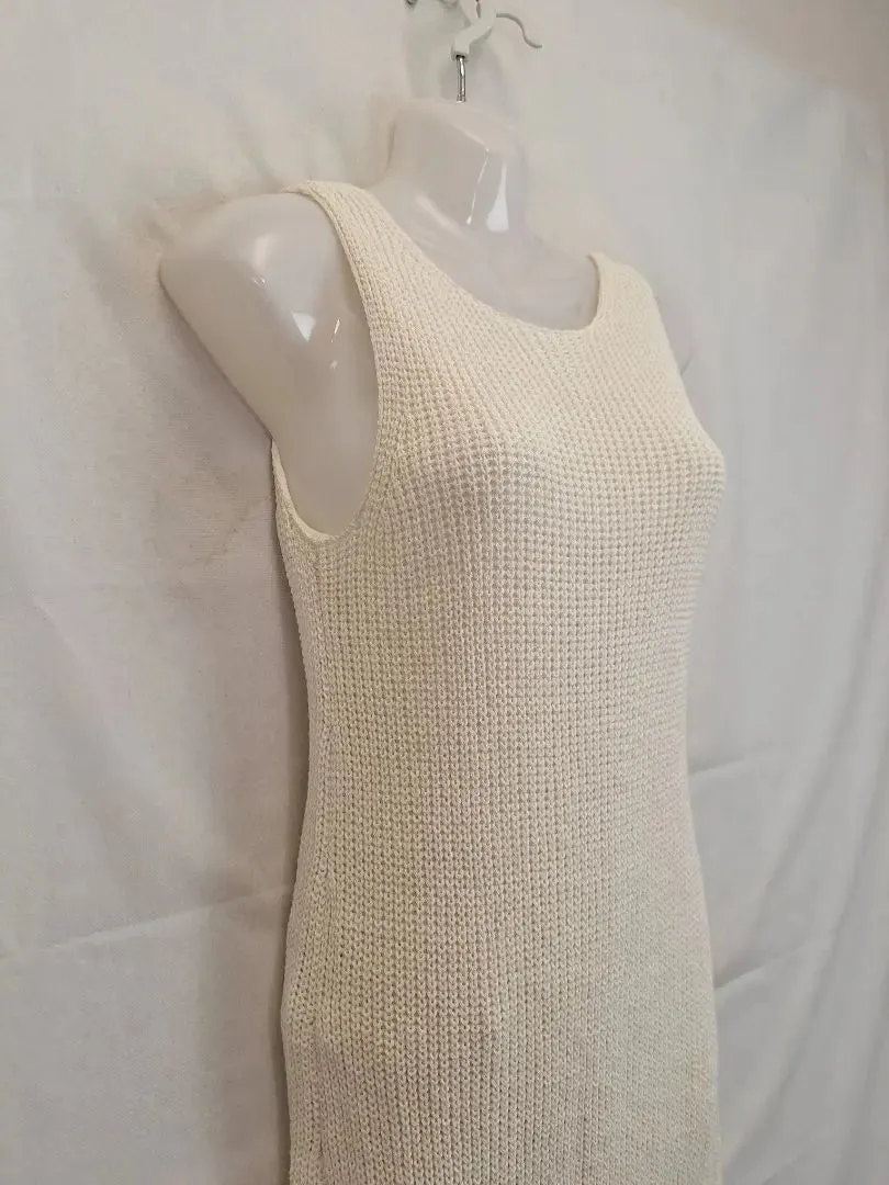 Assorted Brands Knitted U Back Cream Dress Size 6