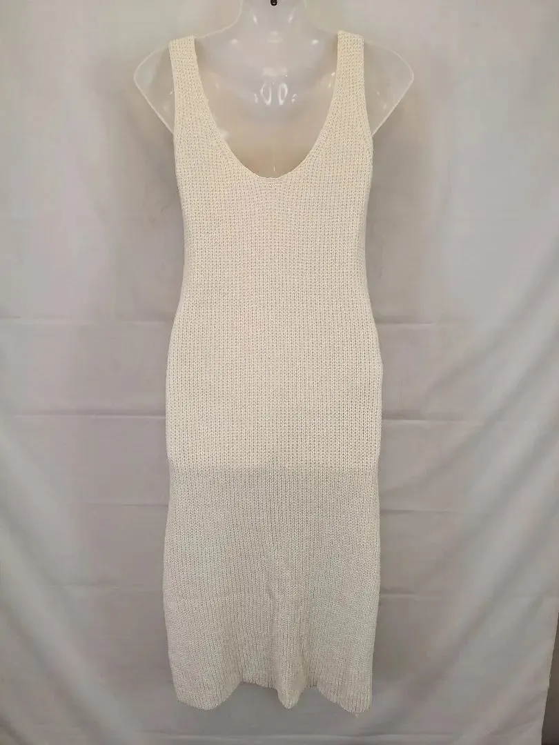 Assorted Brands Knitted U Back Cream Dress Size 6