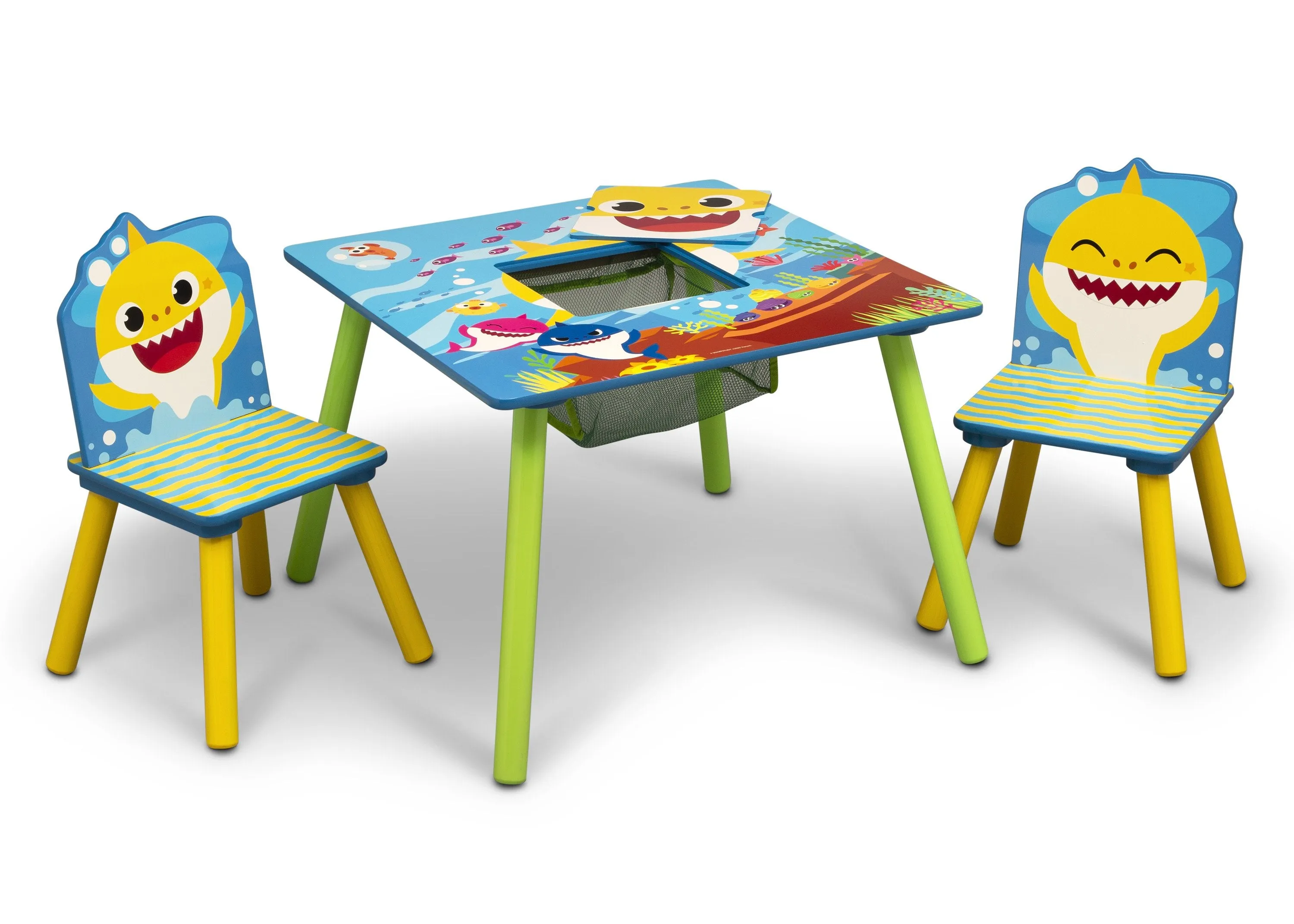 Baby Shark Kids Table and Chair Set With Storage