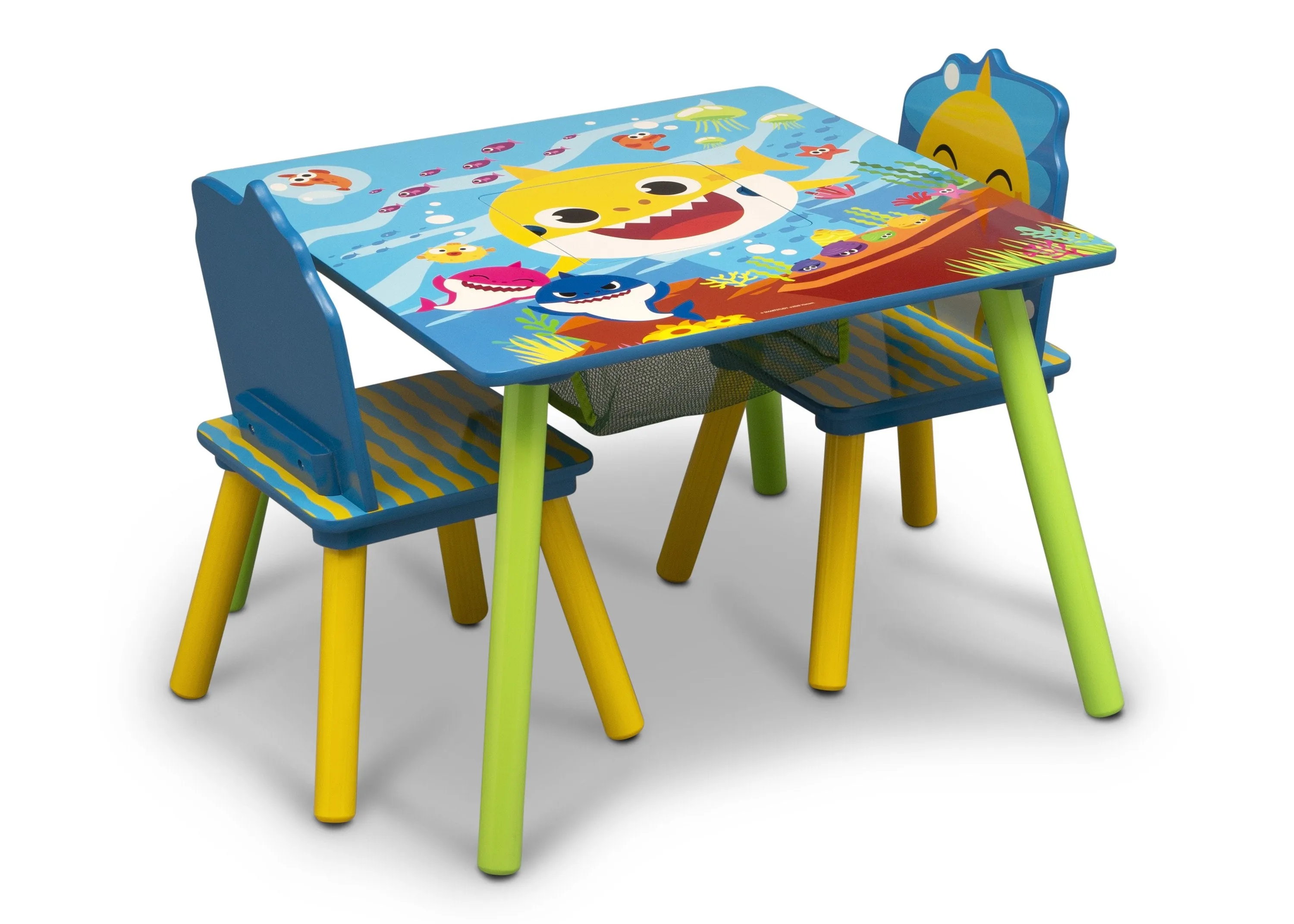 Baby Shark Kids Table and Chair Set With Storage