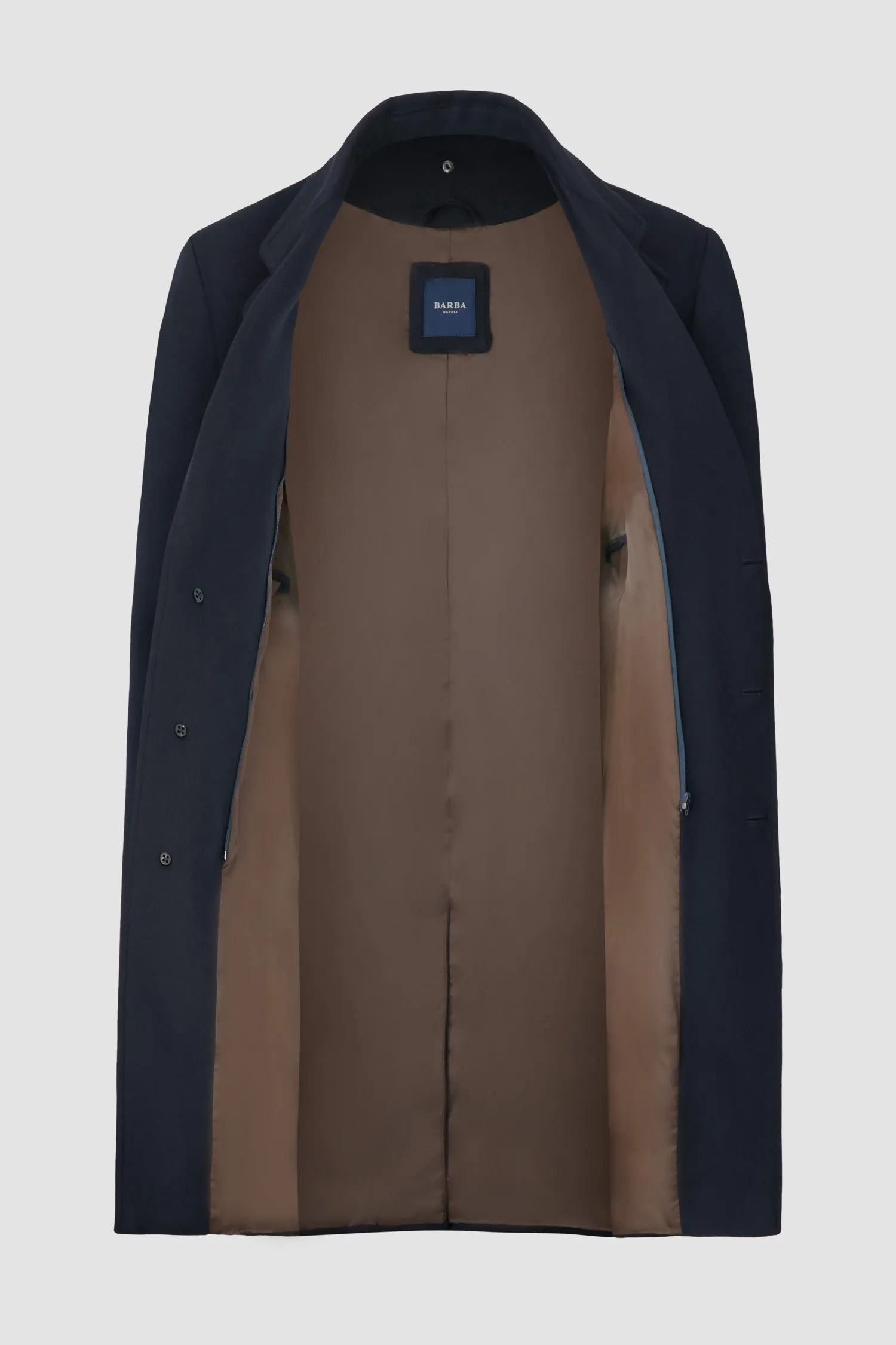 Barba Napoli Navy Coat With Removable Jacket