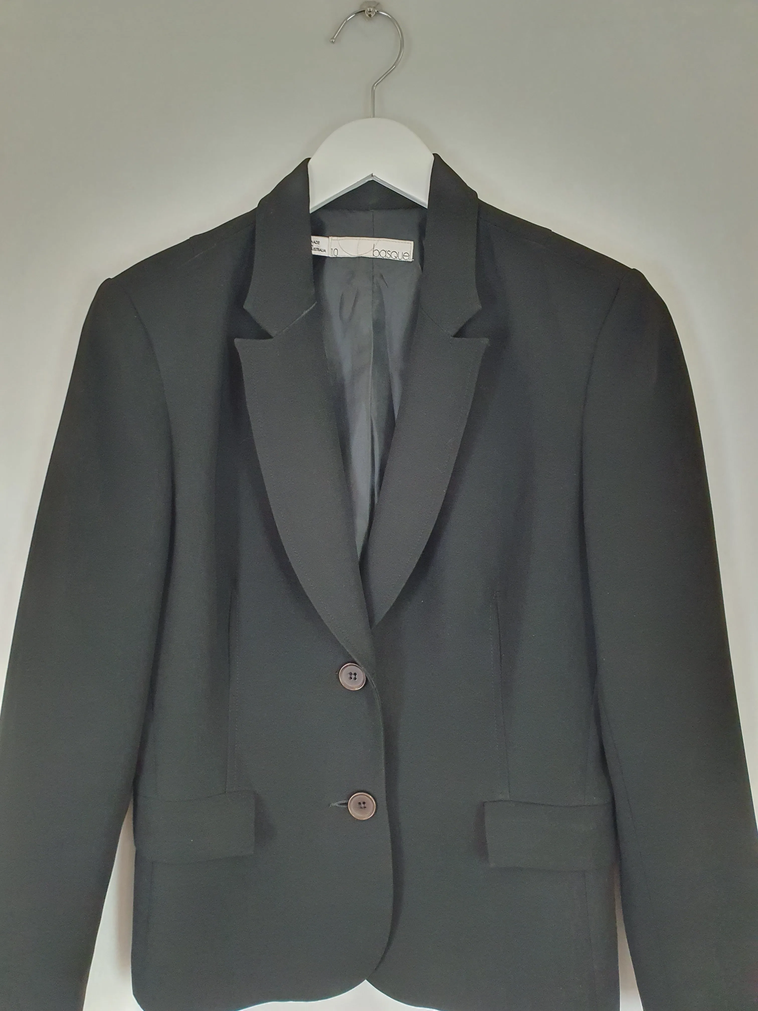 Basque Essential Faux Pockets Blazer Size 10