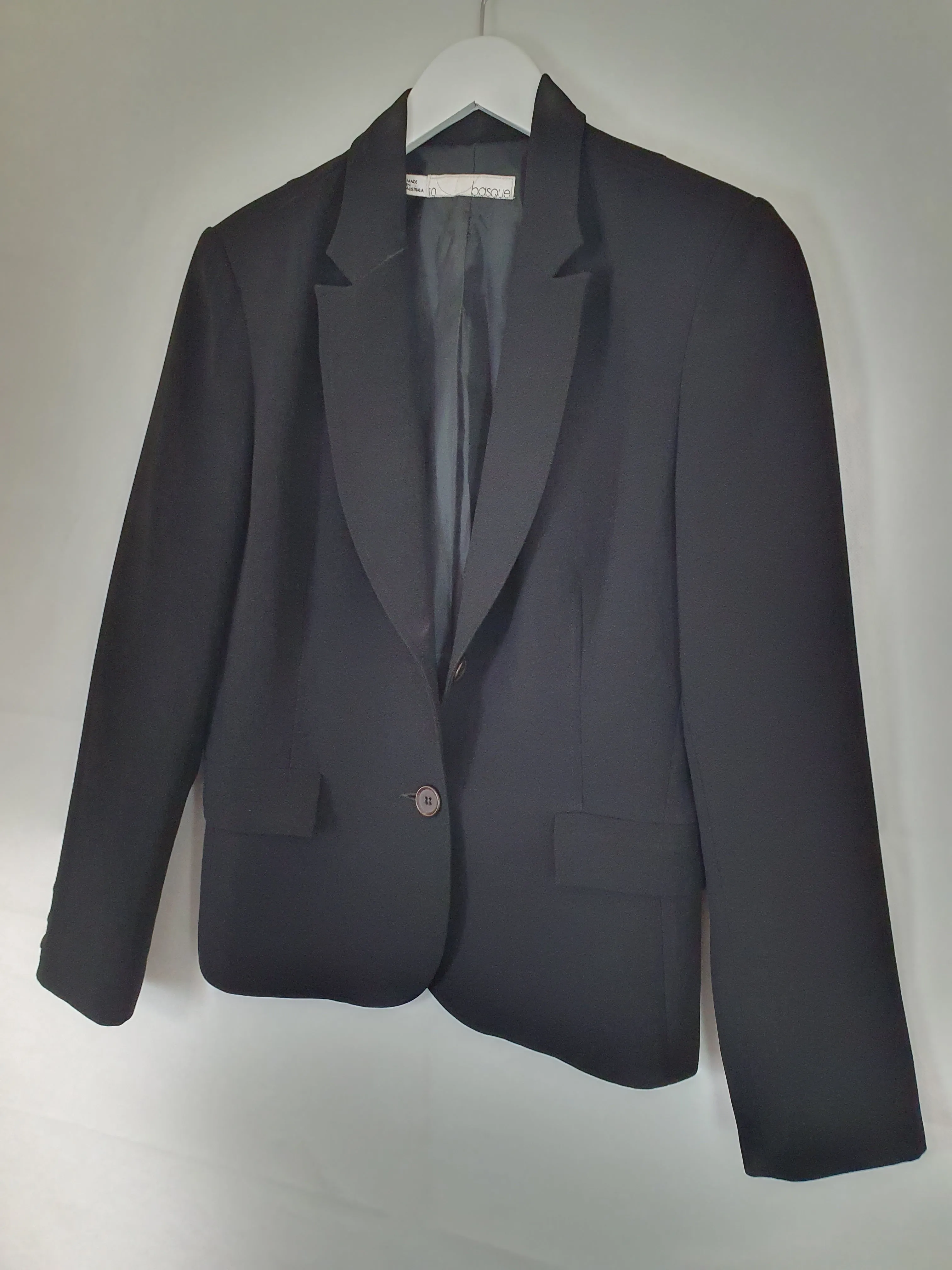 Basque Essential Faux Pockets Blazer Size 10