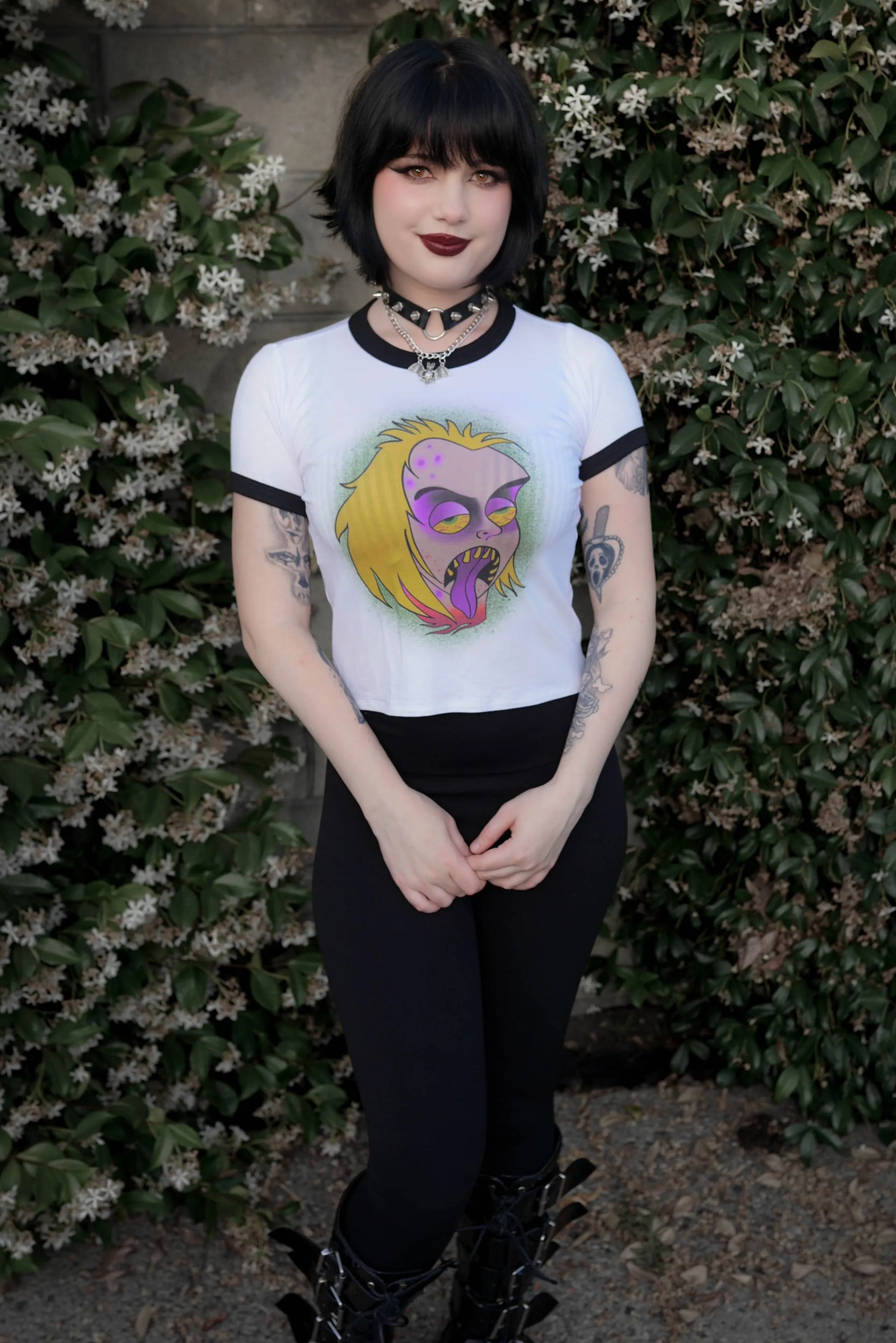 Beetlejuice (Face) Ringer Tee