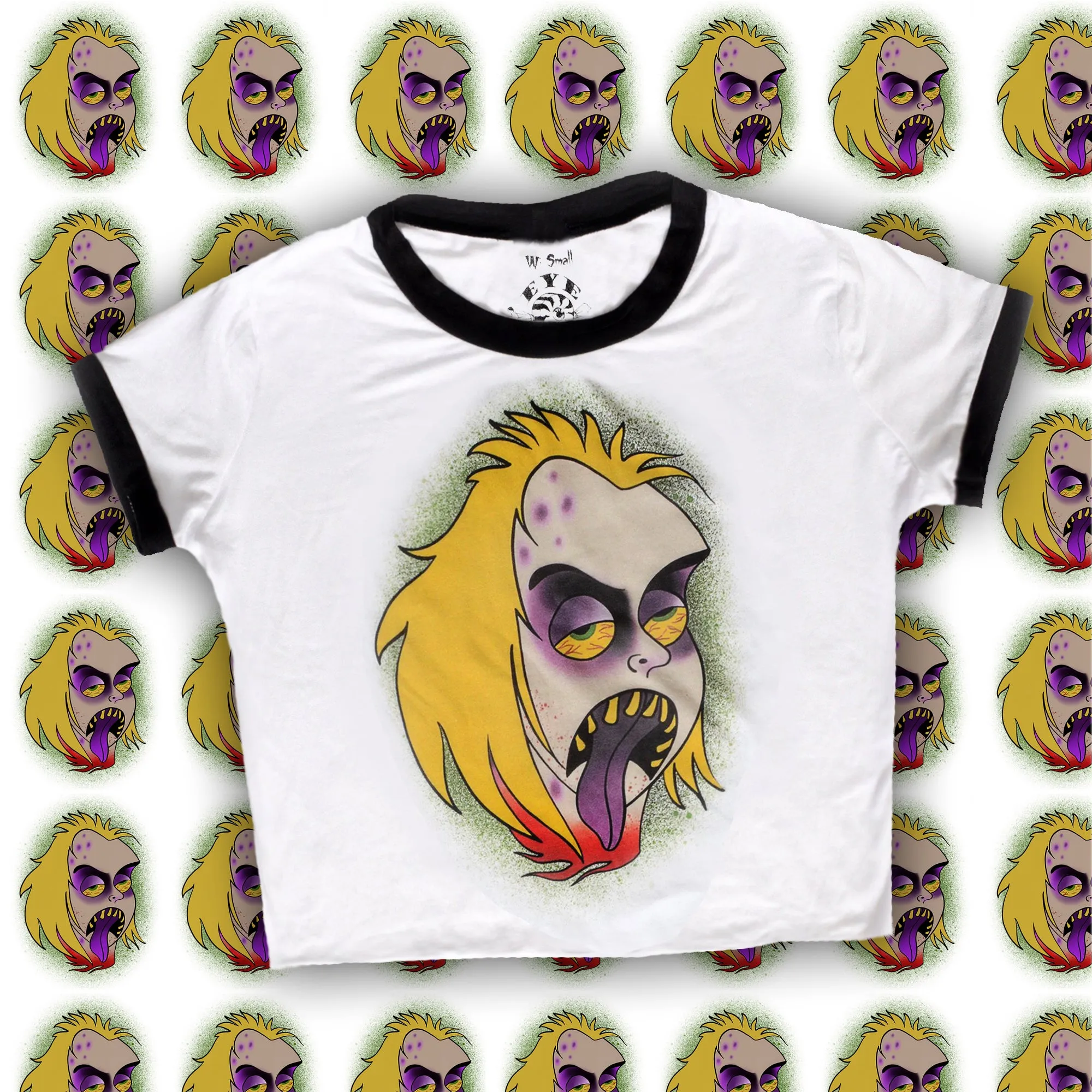 Beetlejuice (Face) Ringer Tee