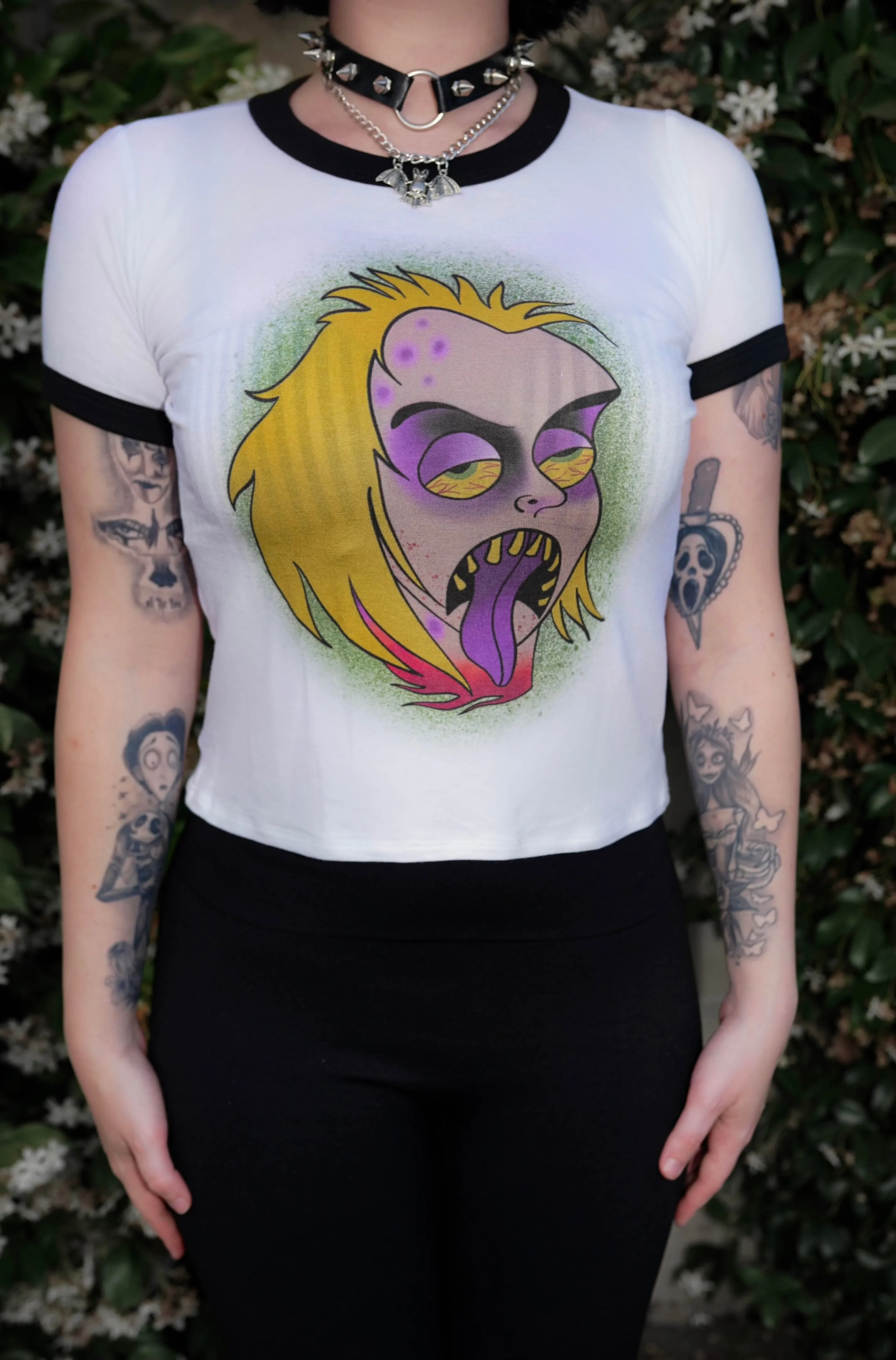 Beetlejuice (Face) Ringer Tee