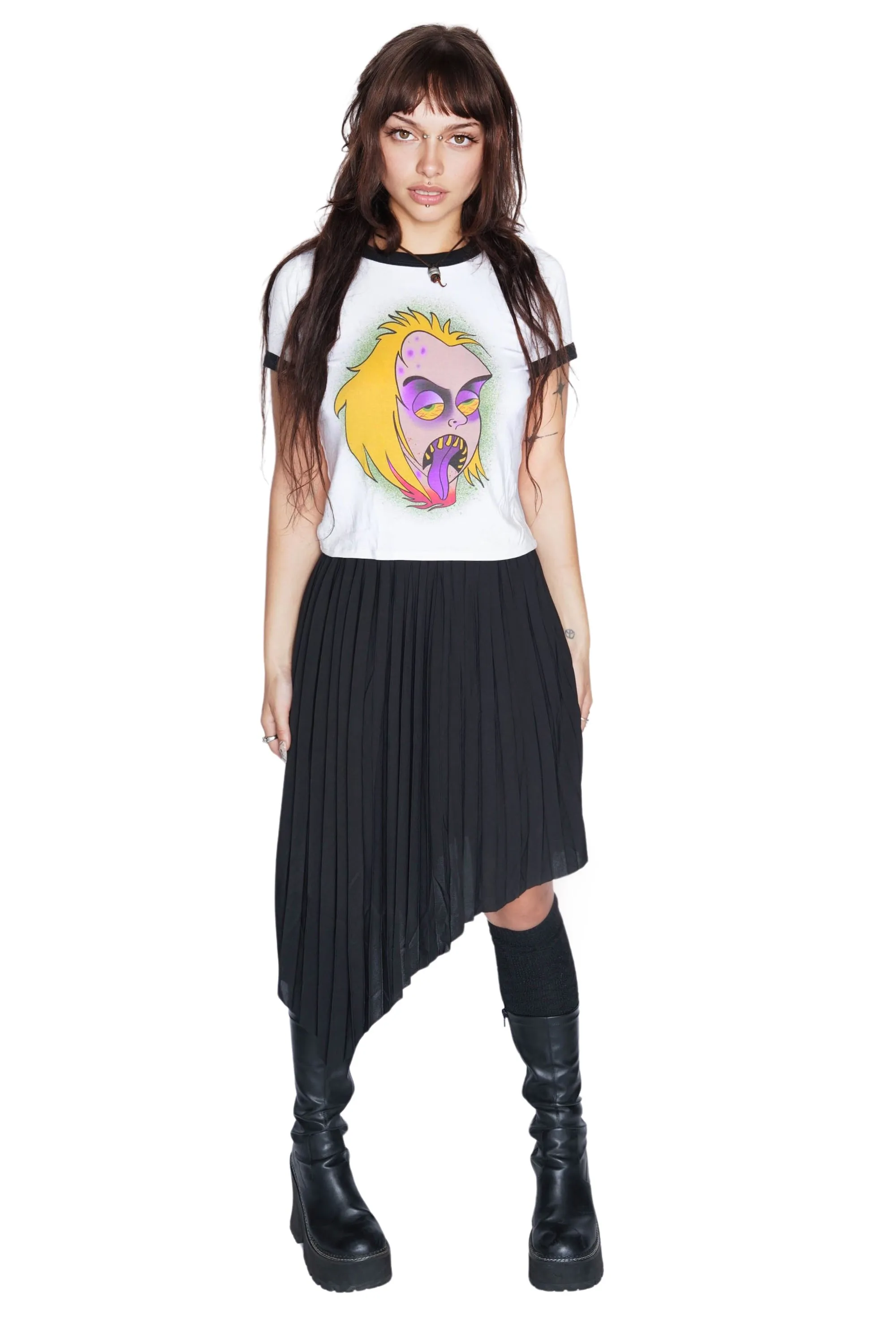 Beetlejuice (Face) Ringer Tee