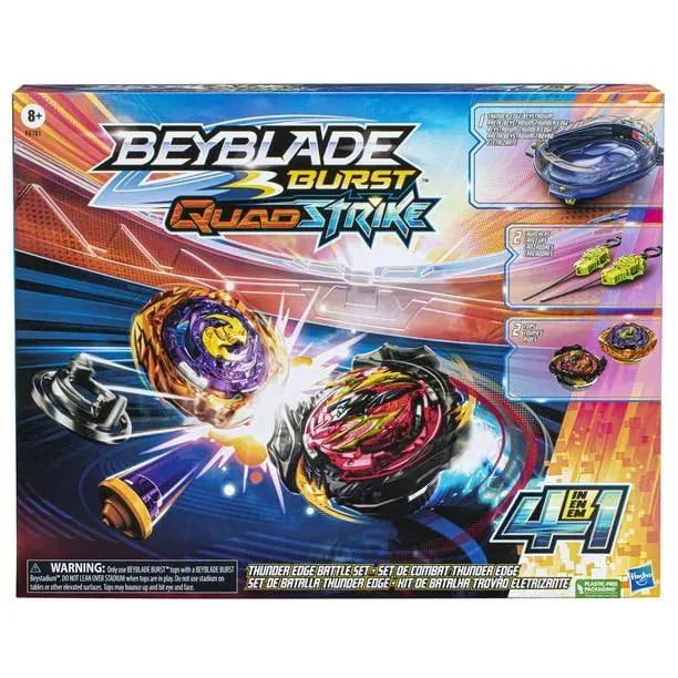 Beyblade Burst QuadStrike Thunder Edge Battle Set with Beystadium