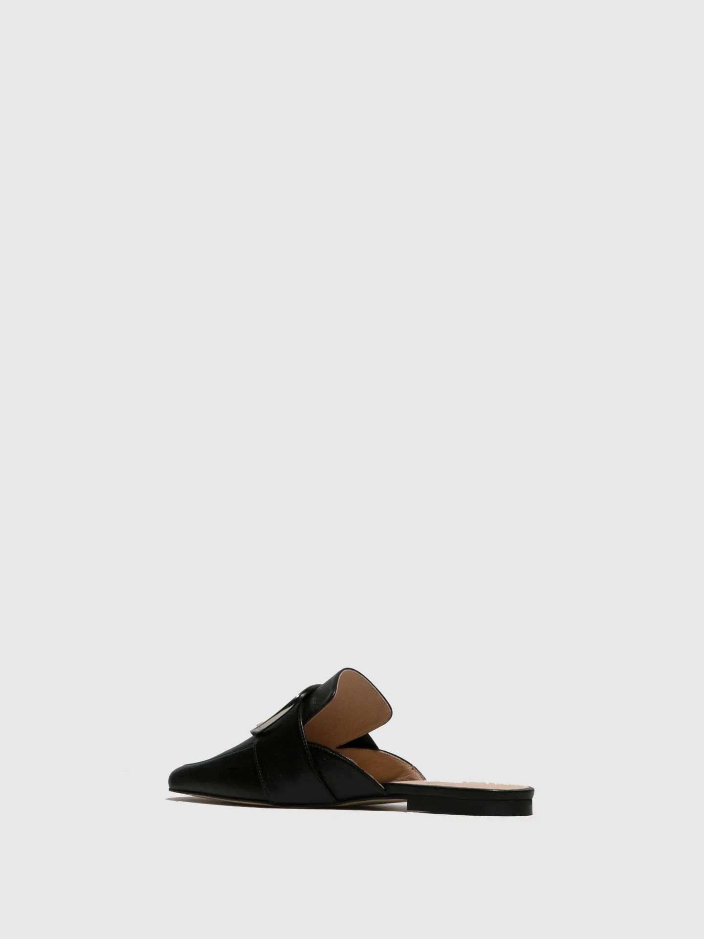 Black Flat Mules