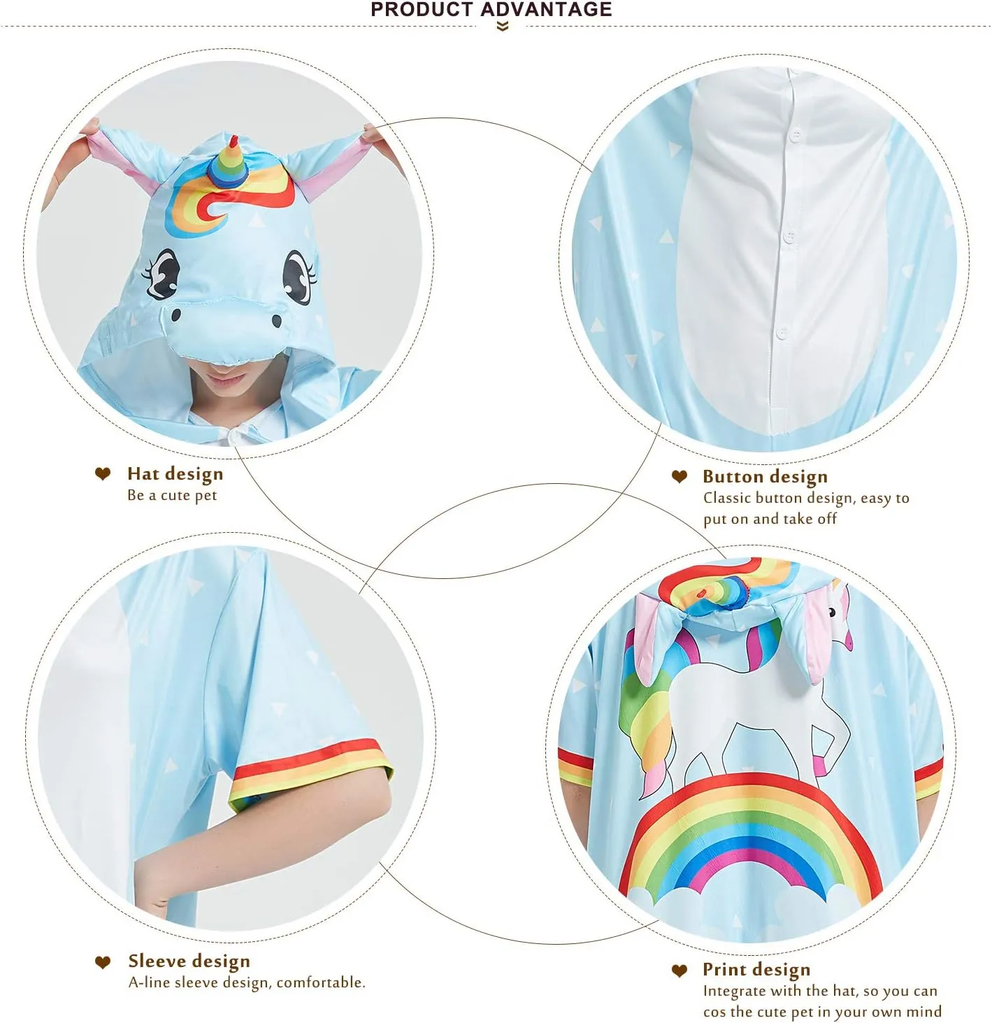 Blue Unicorn Kids Summer Onesie