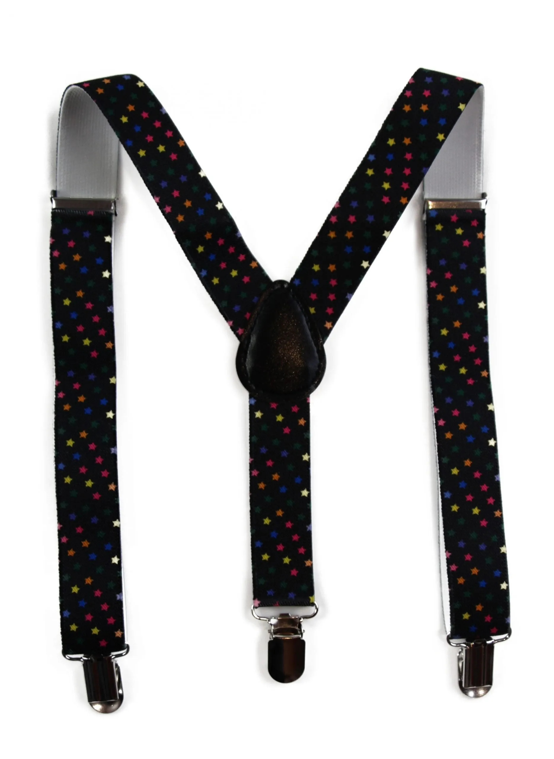 Boys Adjustable Multicoloured Stars Patterned Suspenders