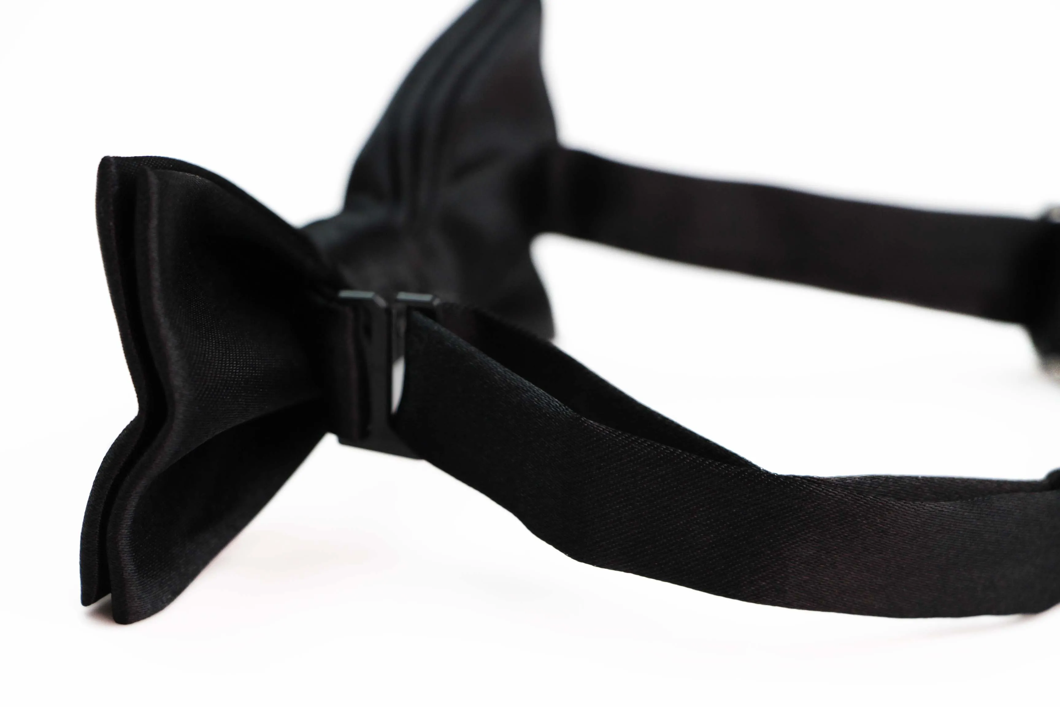 Boys Black Plain Bow Tie