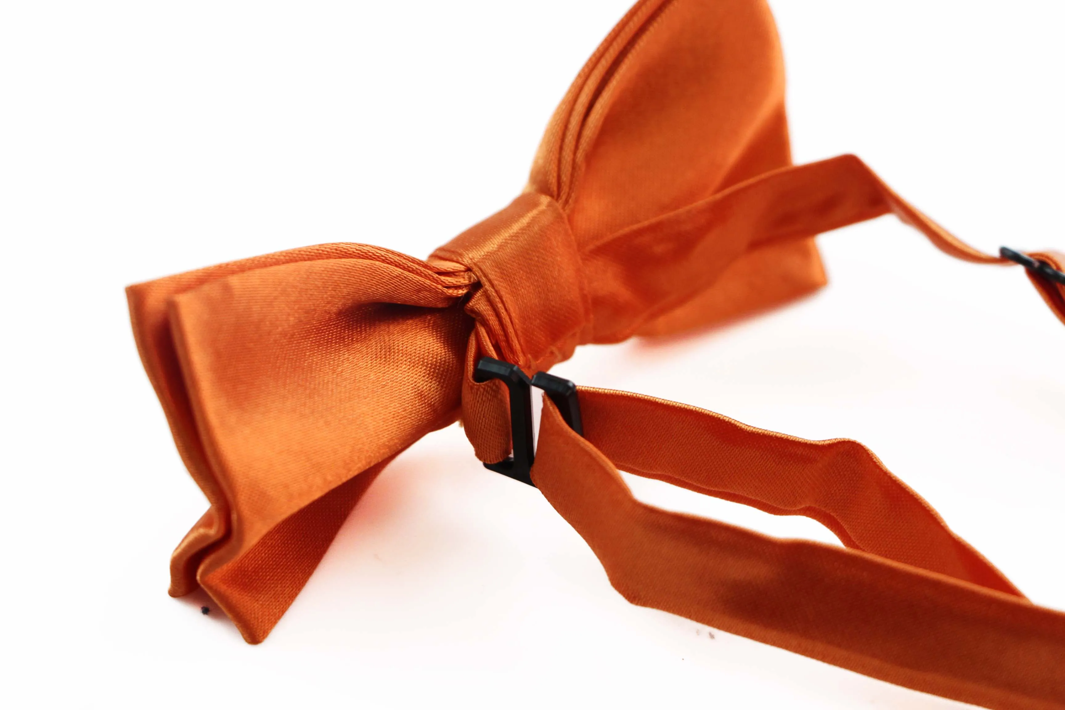 Boys Orange Plain Bow Tie