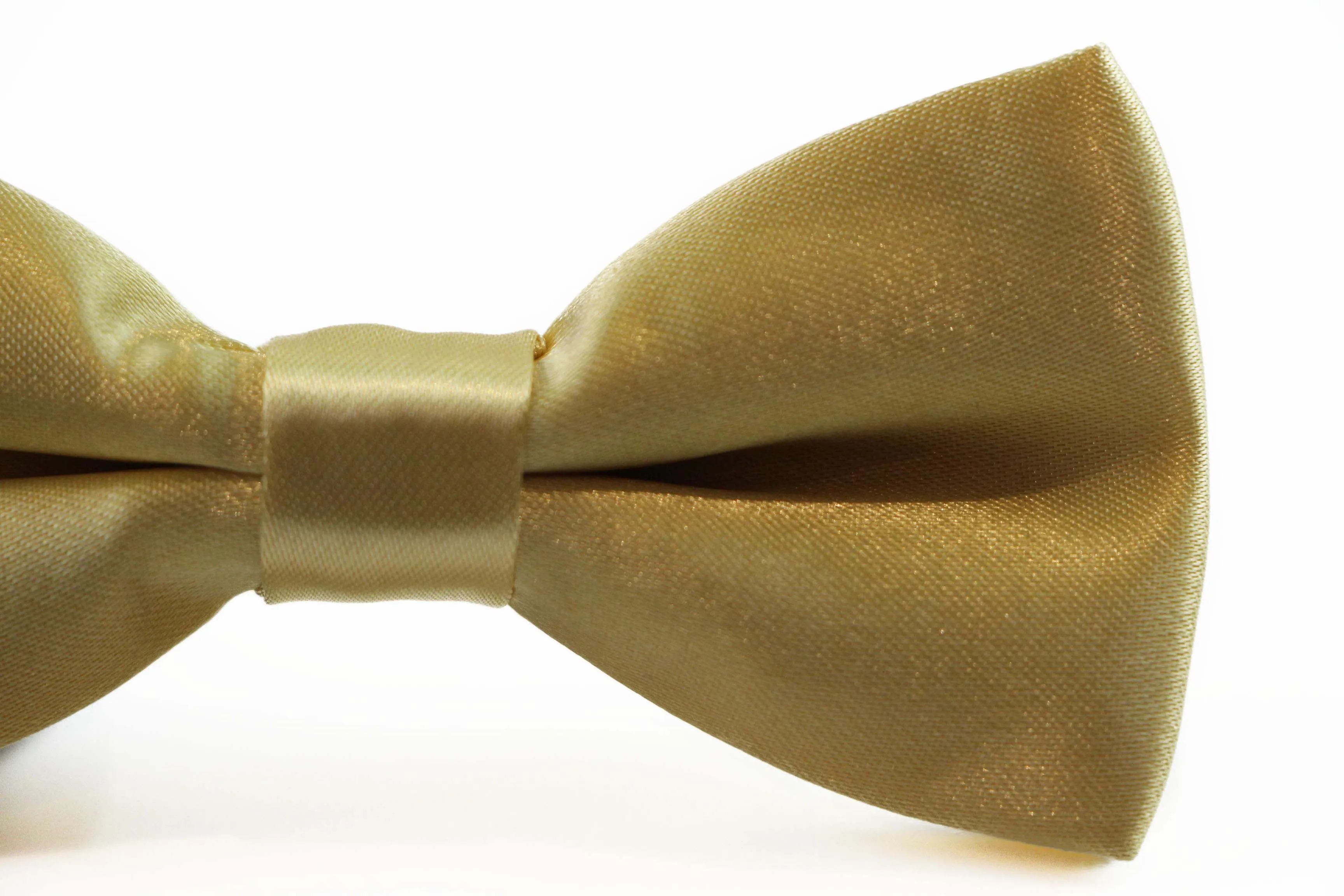 Boys Yellow Gold Plain Bow Tie