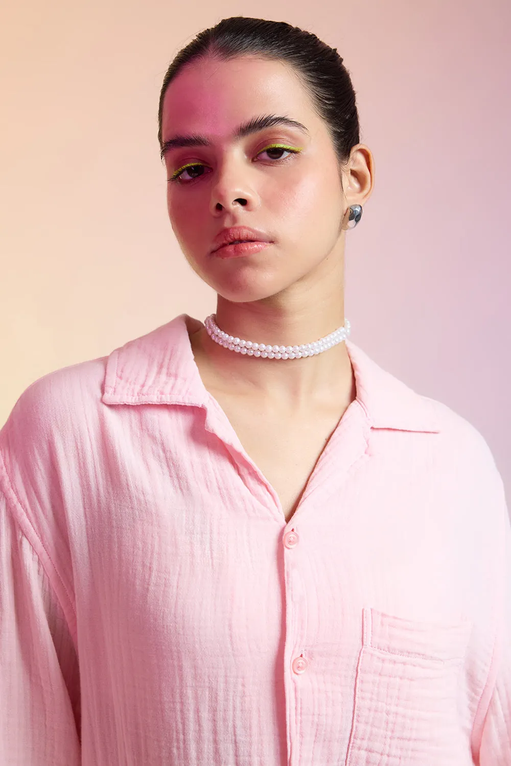 Breezy Relaxed Light Pink Shirt