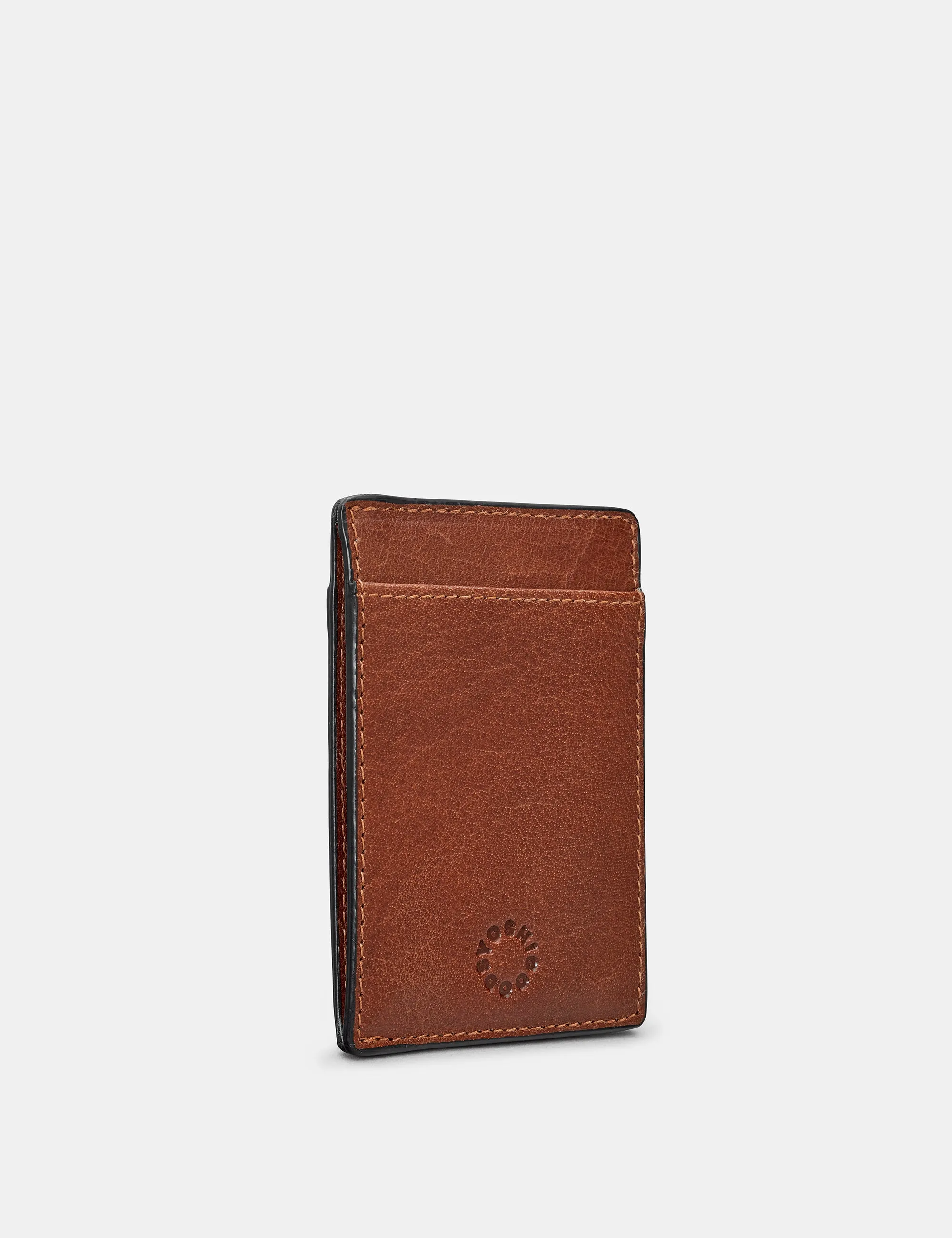 Brown Leather Compact Card Holder