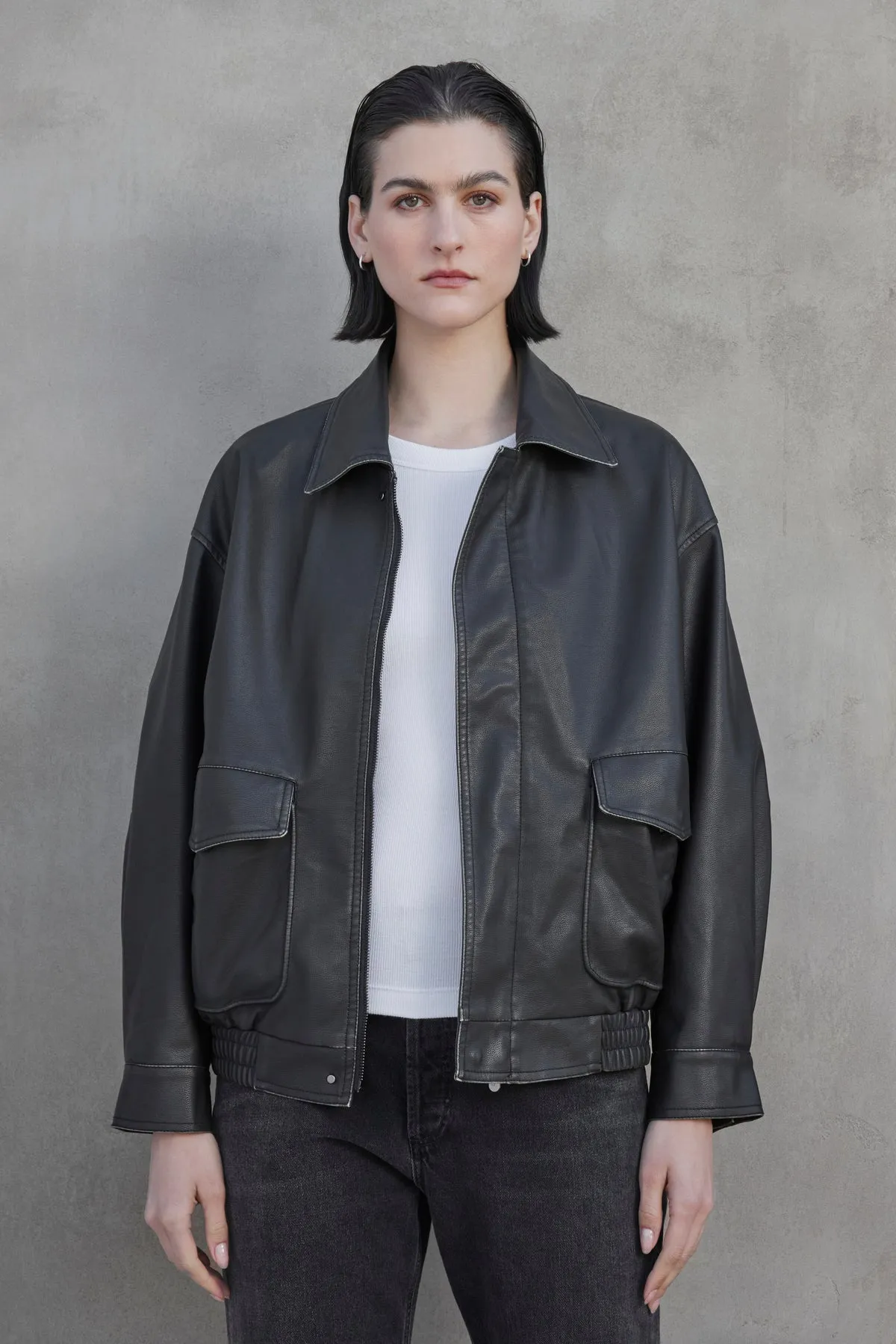 CALIFORNIA FAUX LEATHER JACKET