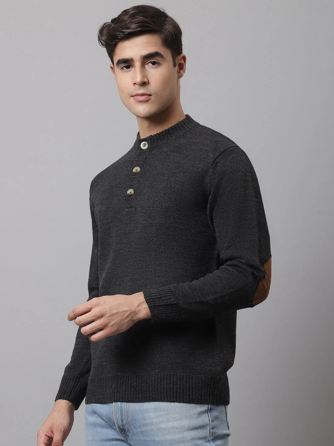 Cantabil  Men Anthra Melange Sweater