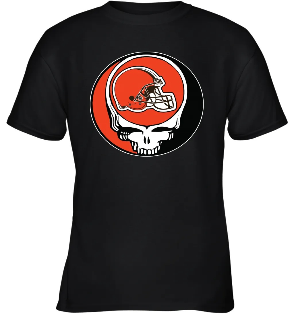 Cleveland Browns Grateful Dead Steal Your Face NFL Football Youth T-Shirt