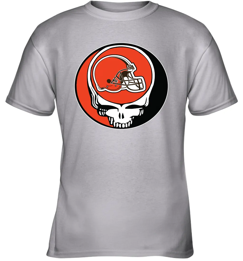 Cleveland Browns Grateful Dead Steal Your Face NFL Football Youth T-Shirt