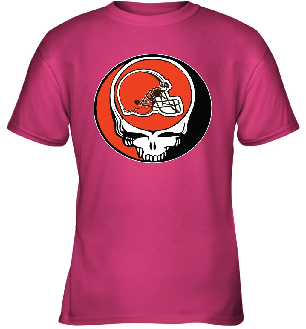 Cleveland Browns Grateful Dead Steal Your Face NFL Football Youth T-Shirt