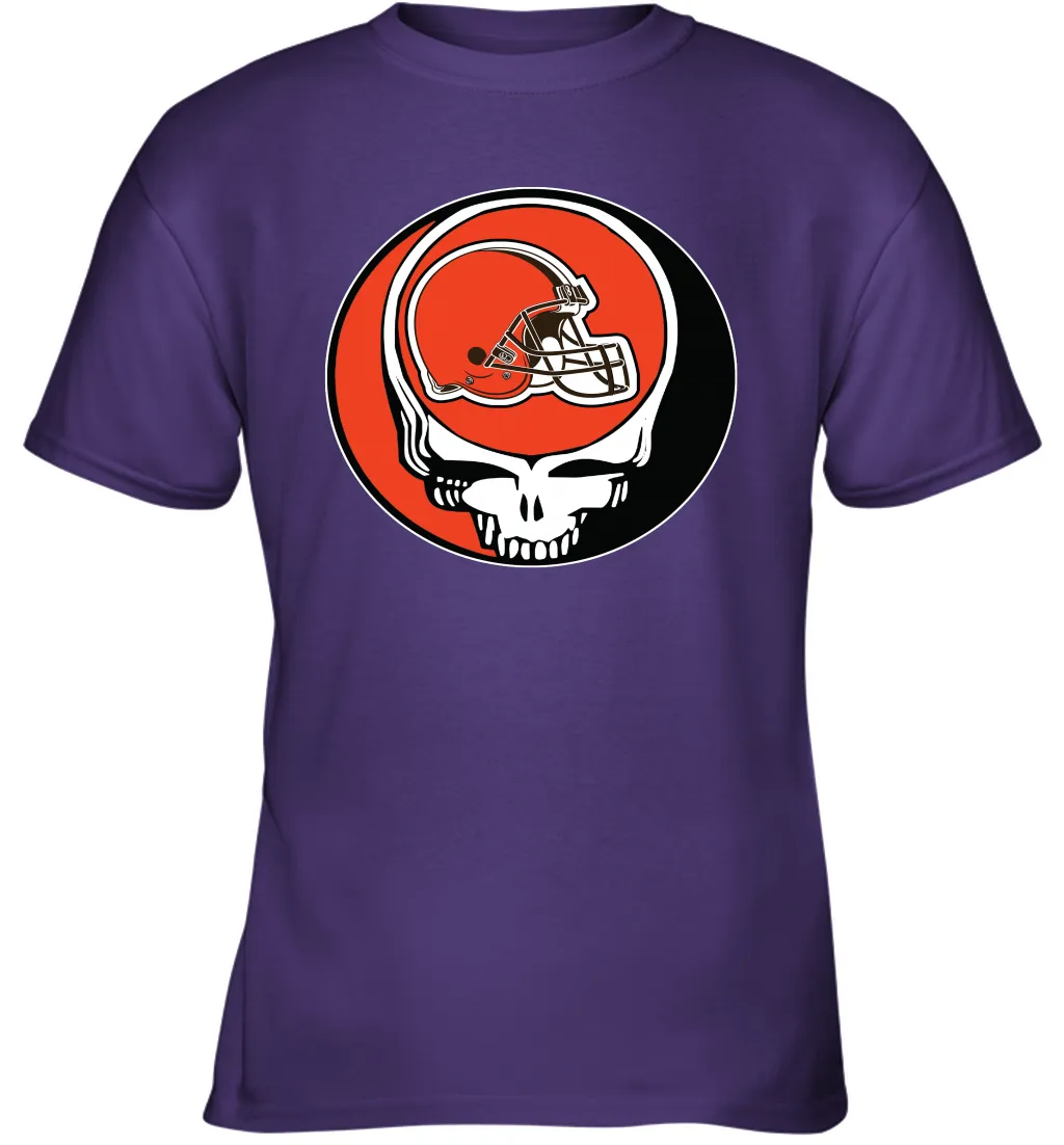 Cleveland Browns Grateful Dead Steal Your Face NFL Football Youth T-Shirt