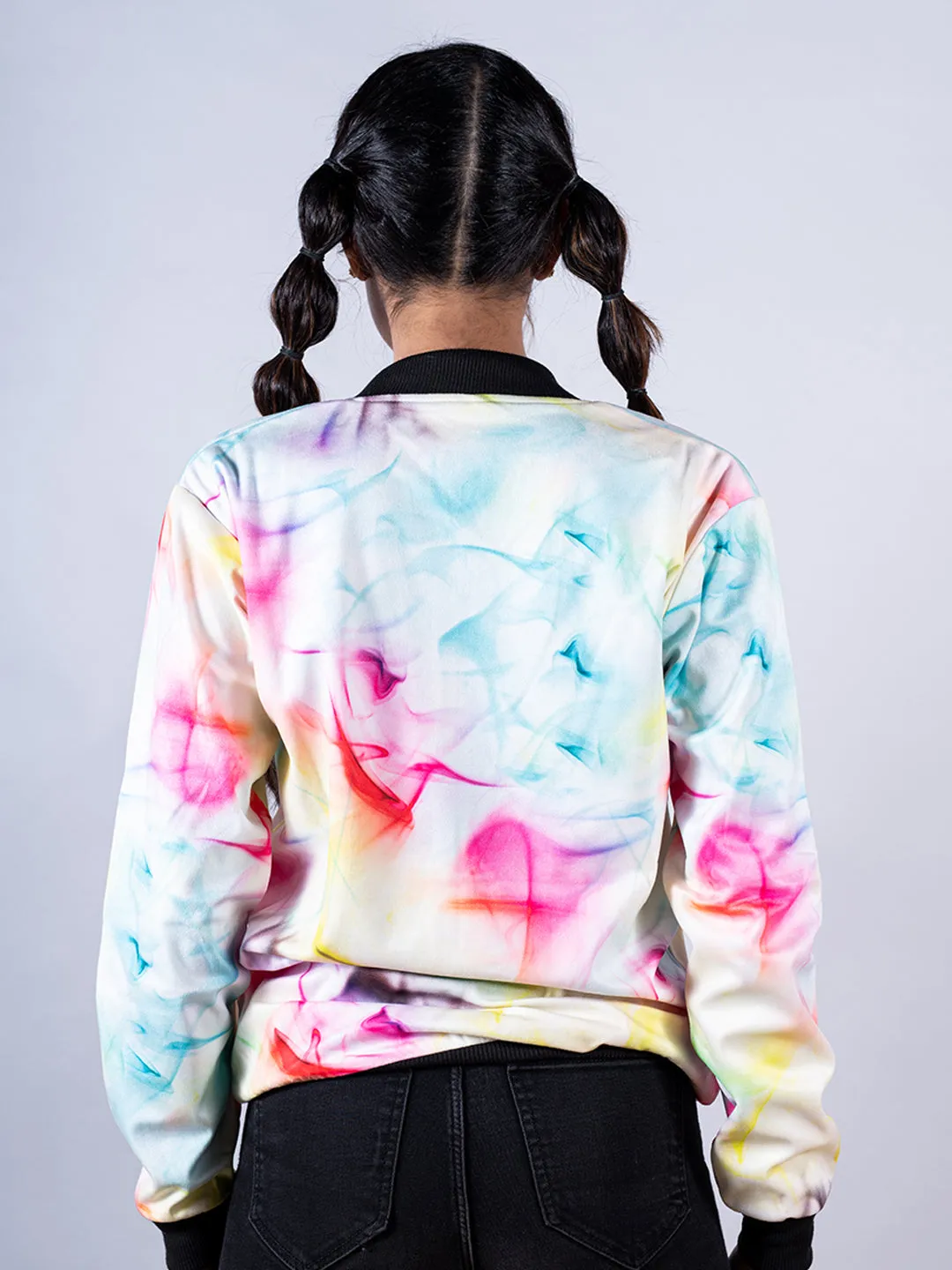 Colorful Printed  Velvet Jacket