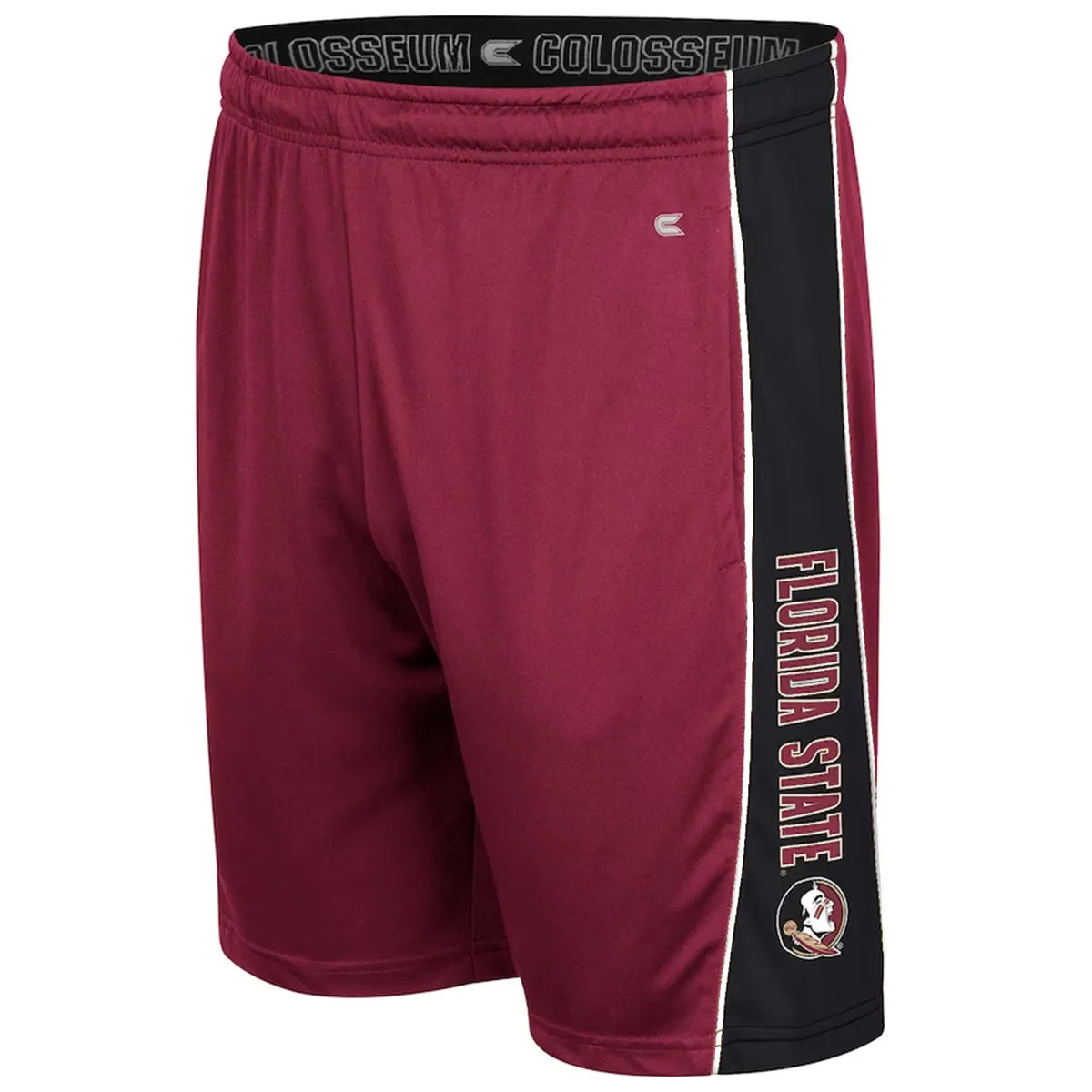 Colosseum Youth Florida State Seminole Logo Performance Short - Garnet/Black