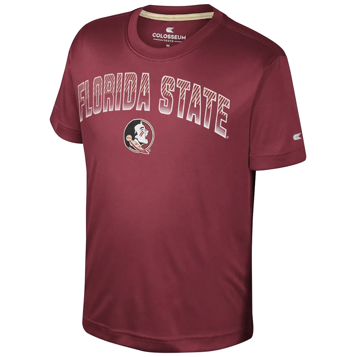 Colosseum Youth Florida State/Seminole Logo Short Sleeve Performance T-shirt - Garnet