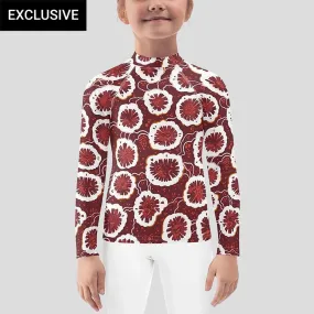 Coral Cross Section Kids Rash Guard (POD)