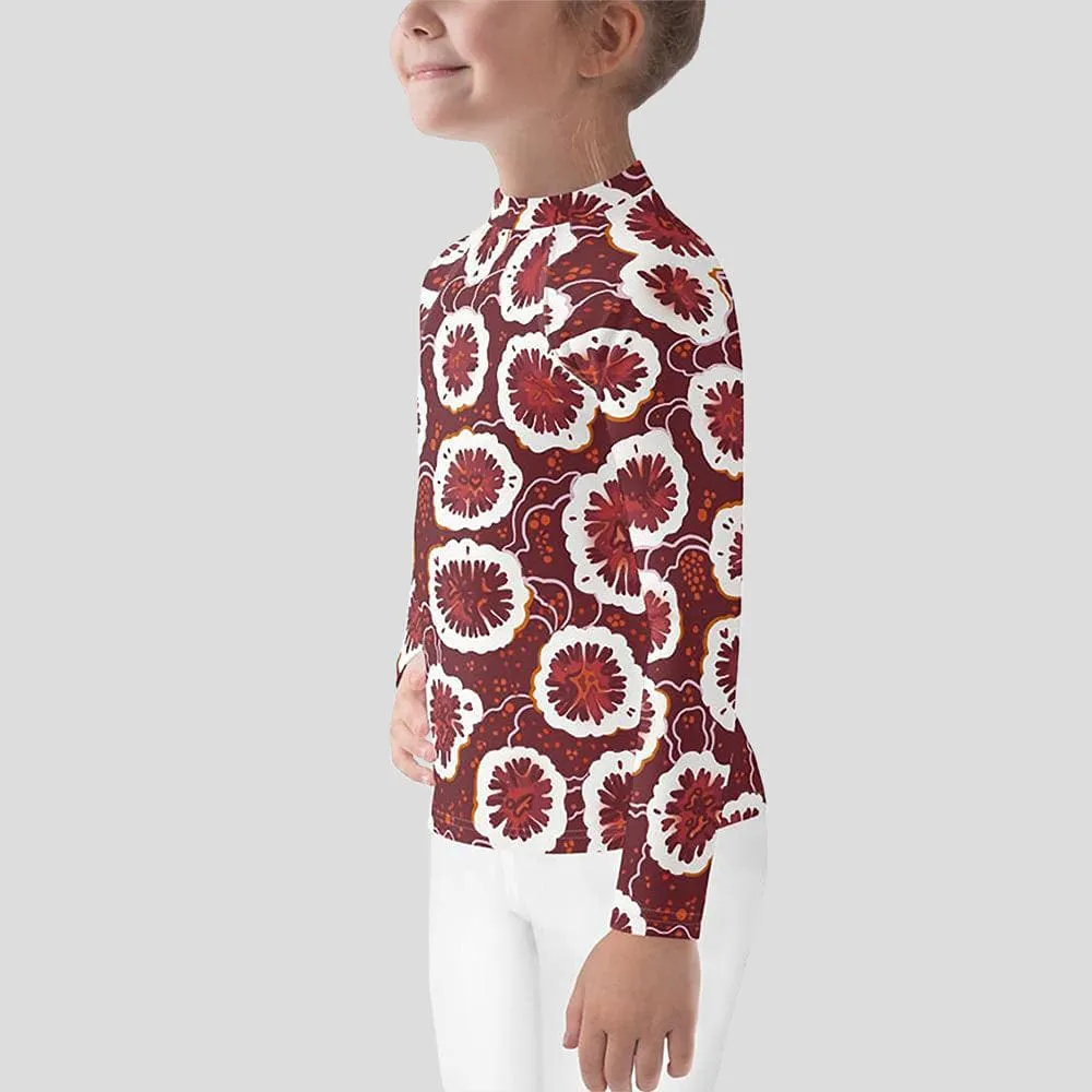 Coral Cross Section Kids Rash Guard (POD)