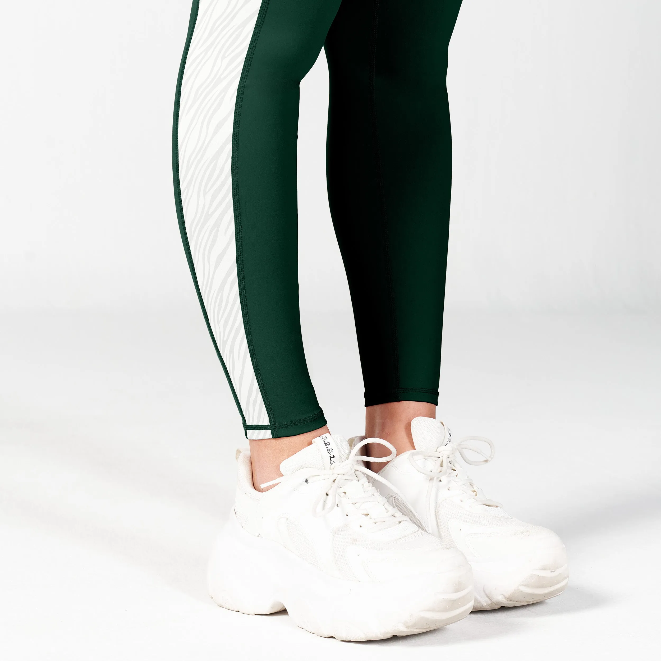 Core Wild Panel Leggings - Pine Grove