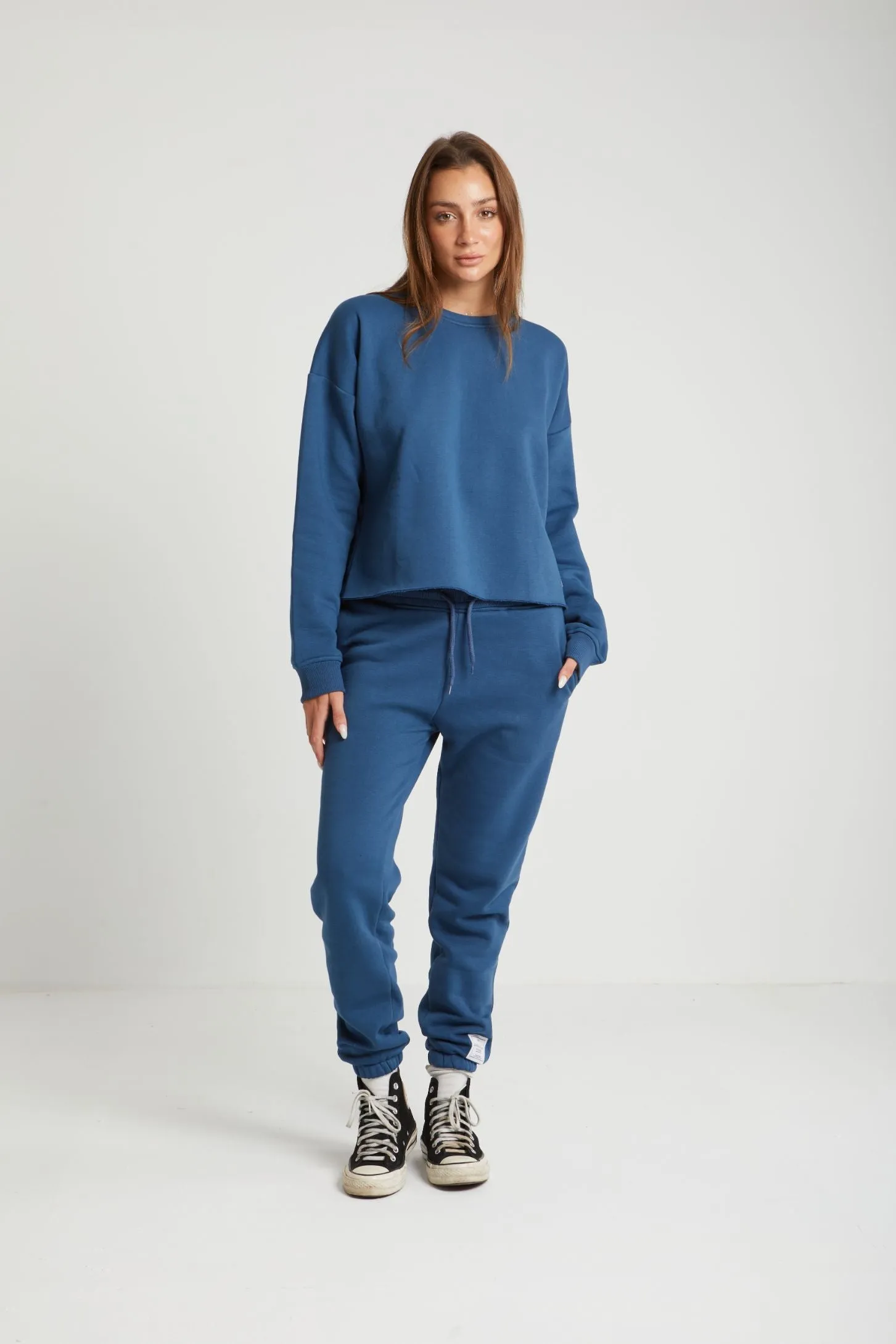 CROPPED ULTIMATE SWEATSHIRT - TEAL