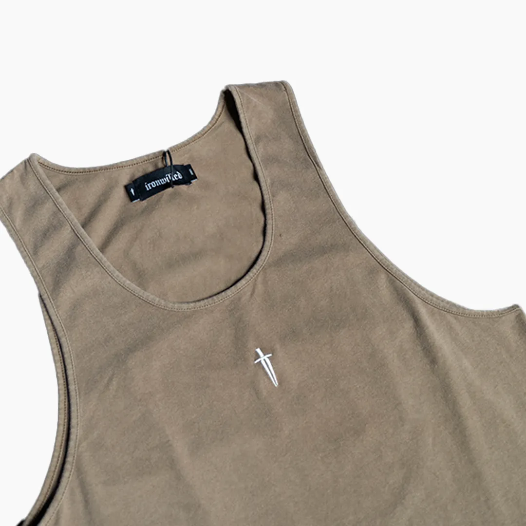 DAGGER OVERSIZED SCOOP TANK - VINTAGE BROWN