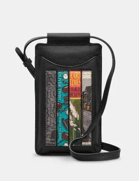 Dickens Bookworm Black Leather Phone Case